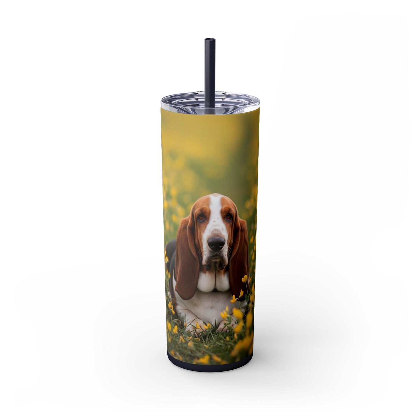 Basset Hound Tumbler with Straw, 20oz