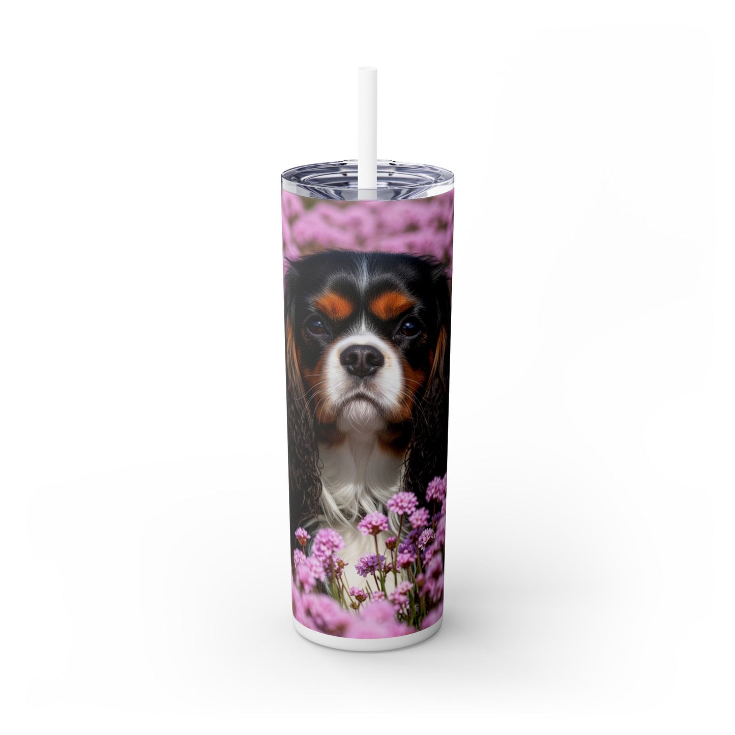 King Charles Spaniel Tumbler with Straw, 20oz