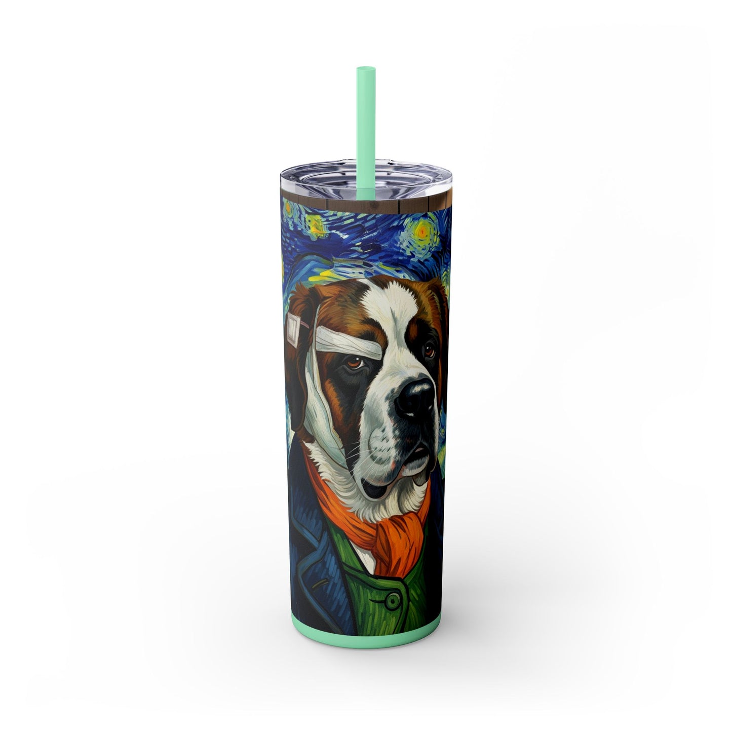Saint Bernard Tumbler with Straw, 20oz