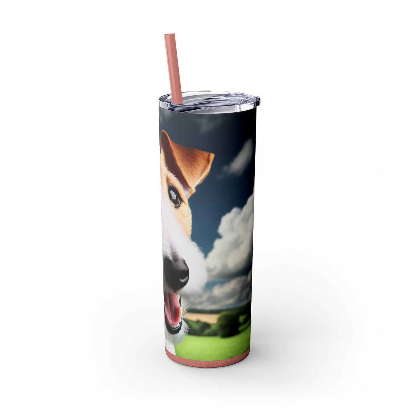 Smooth Fox Terrier Tumbler with Straw, 20oz