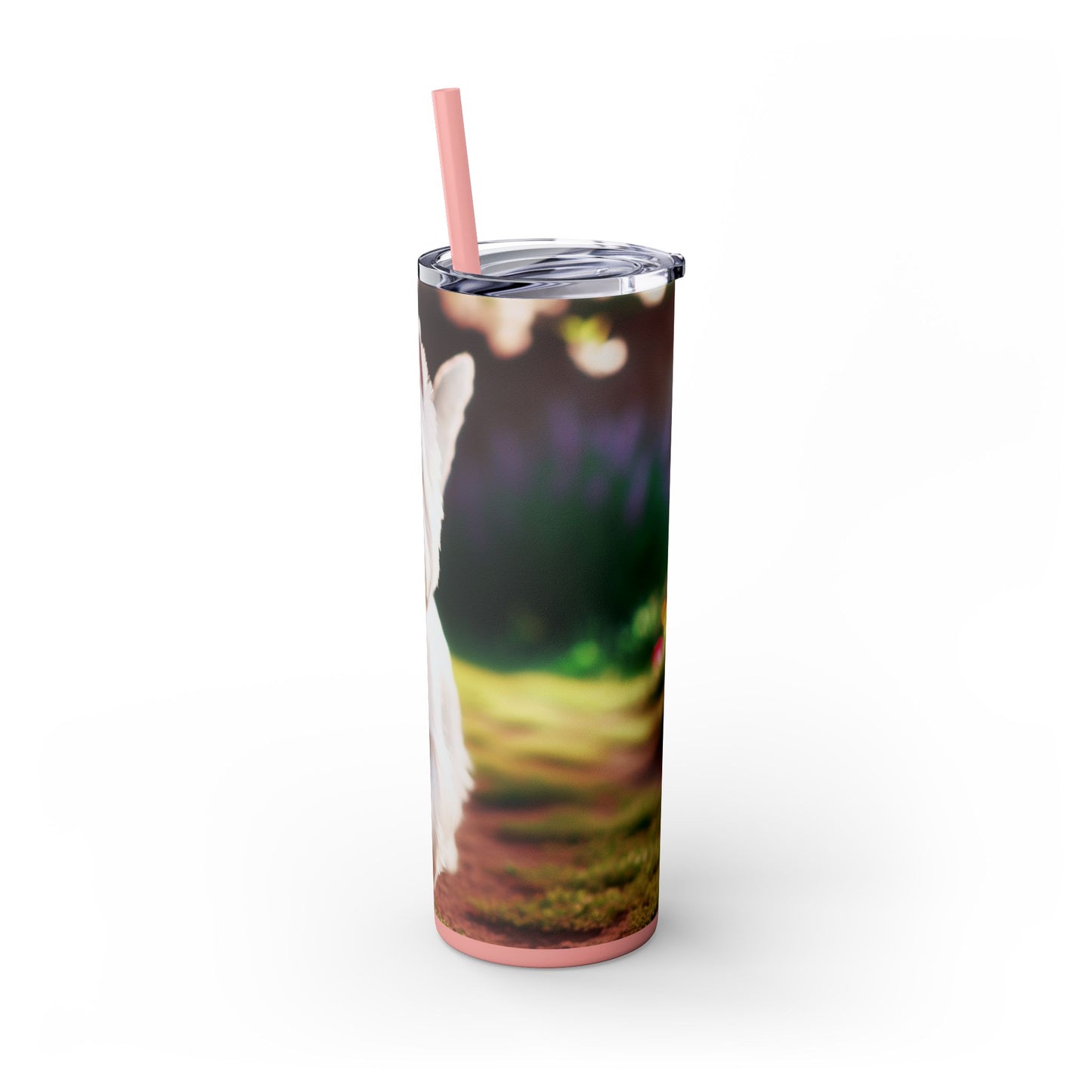 West Highland White Terrier Skinny Tumbler with Straw, 20oz