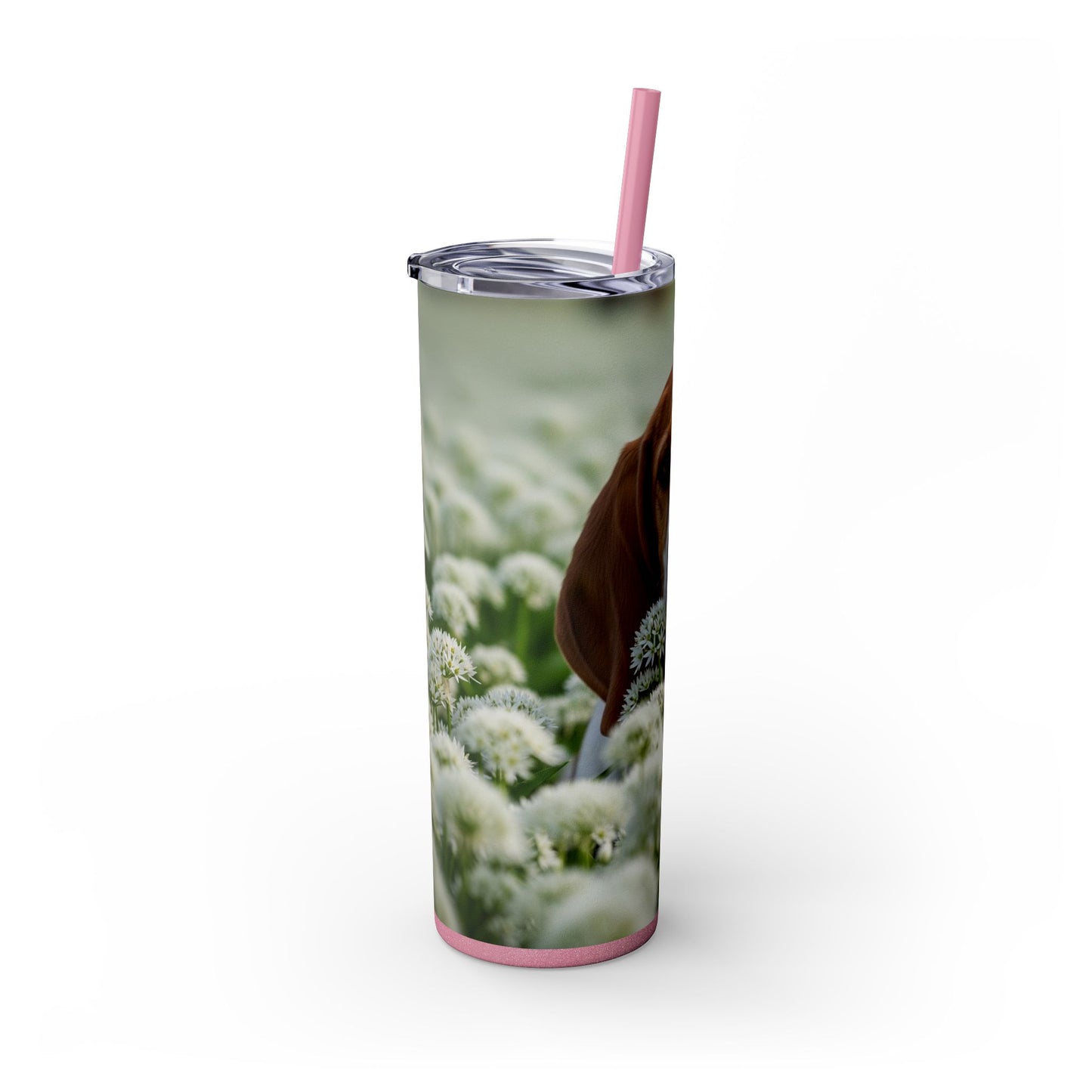 Petit Basset Griffon Vendeen Skinny Tumbler with Straw, 20oz