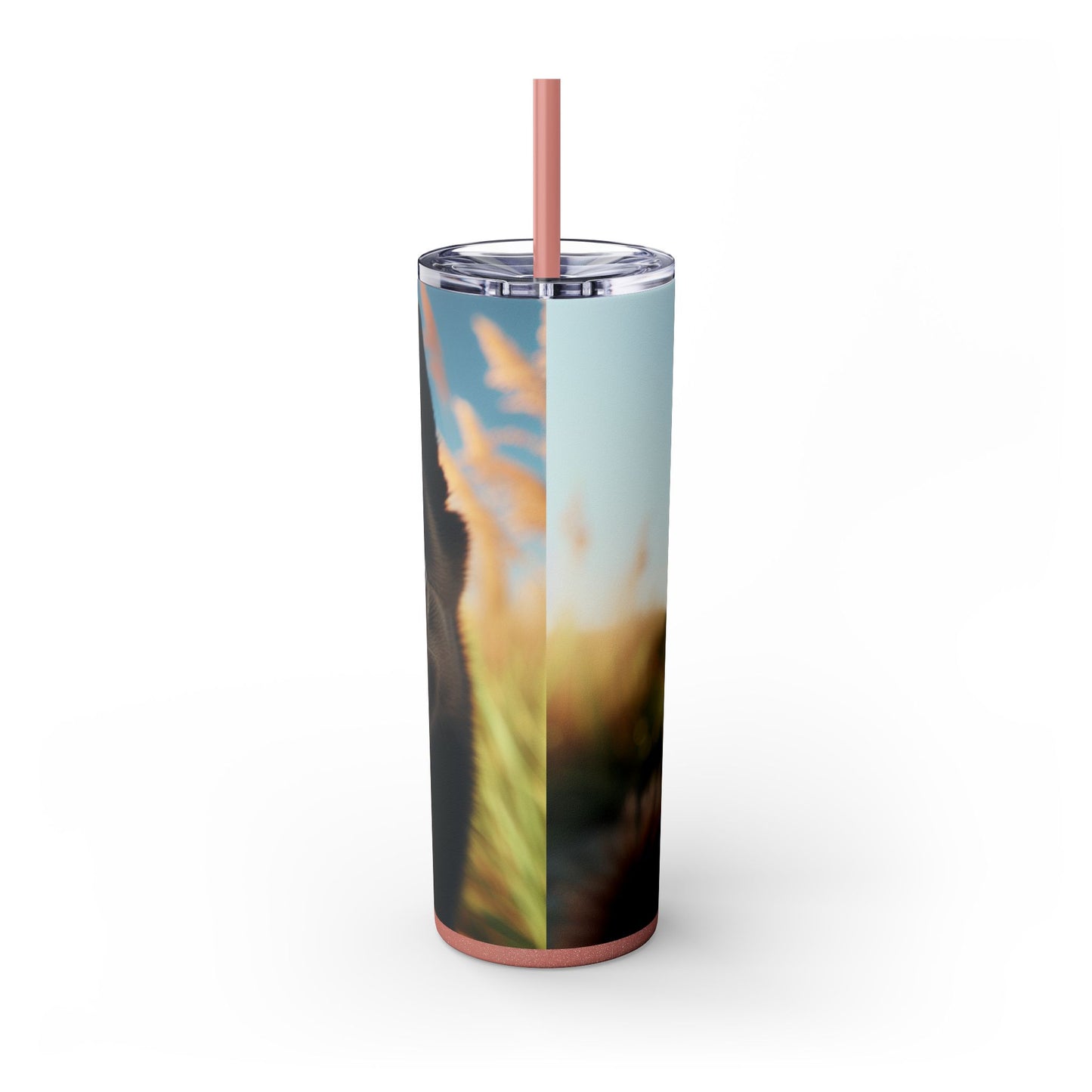Schipperke Skinny Tumbler with Straw, 20oz