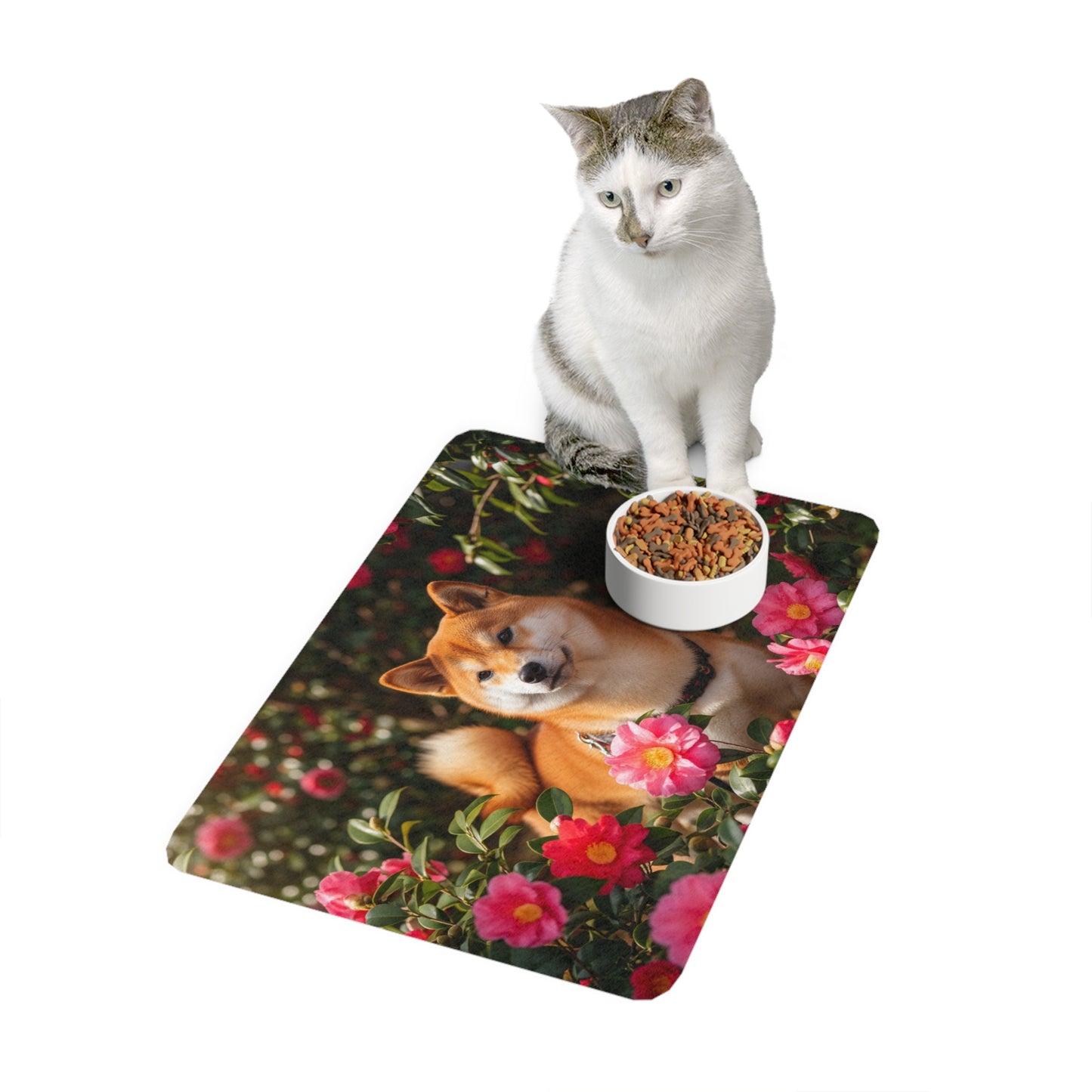 Pet Food Mat (12x18) - Shiba Inu