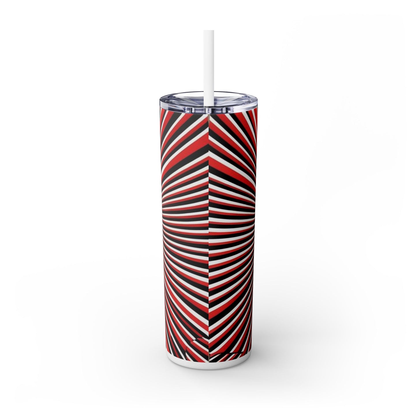Optical Illusion Skinny Tumbler with Straw, 20oz
