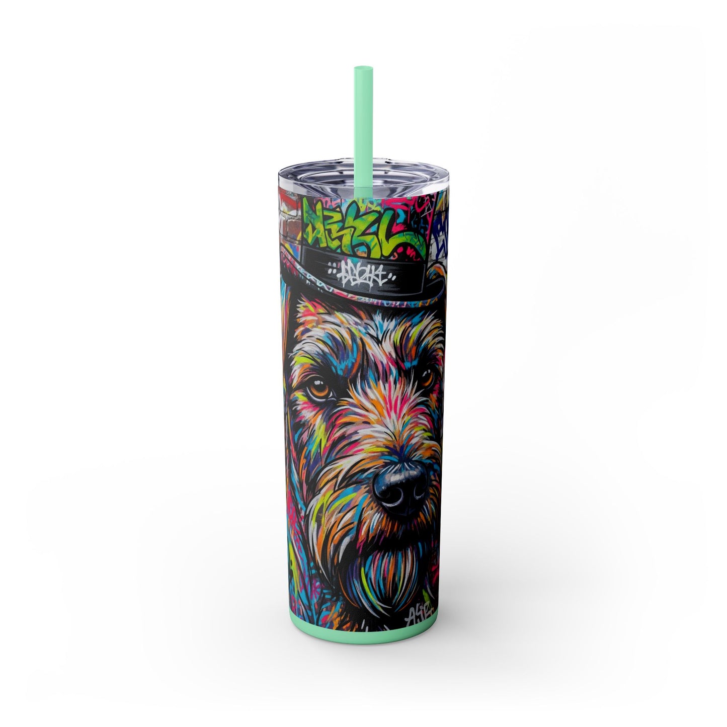 Teddy Roosevelt Terrier Tumbler with Straw, 20oz