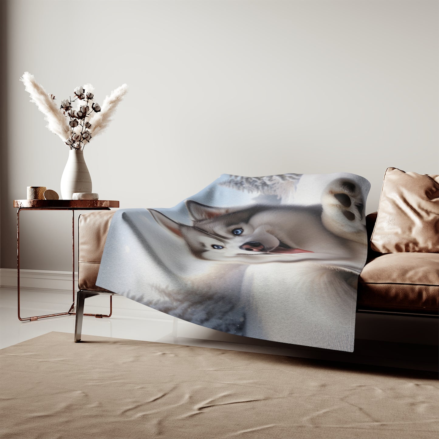 Siberian Husky Sweatshirt Blanket