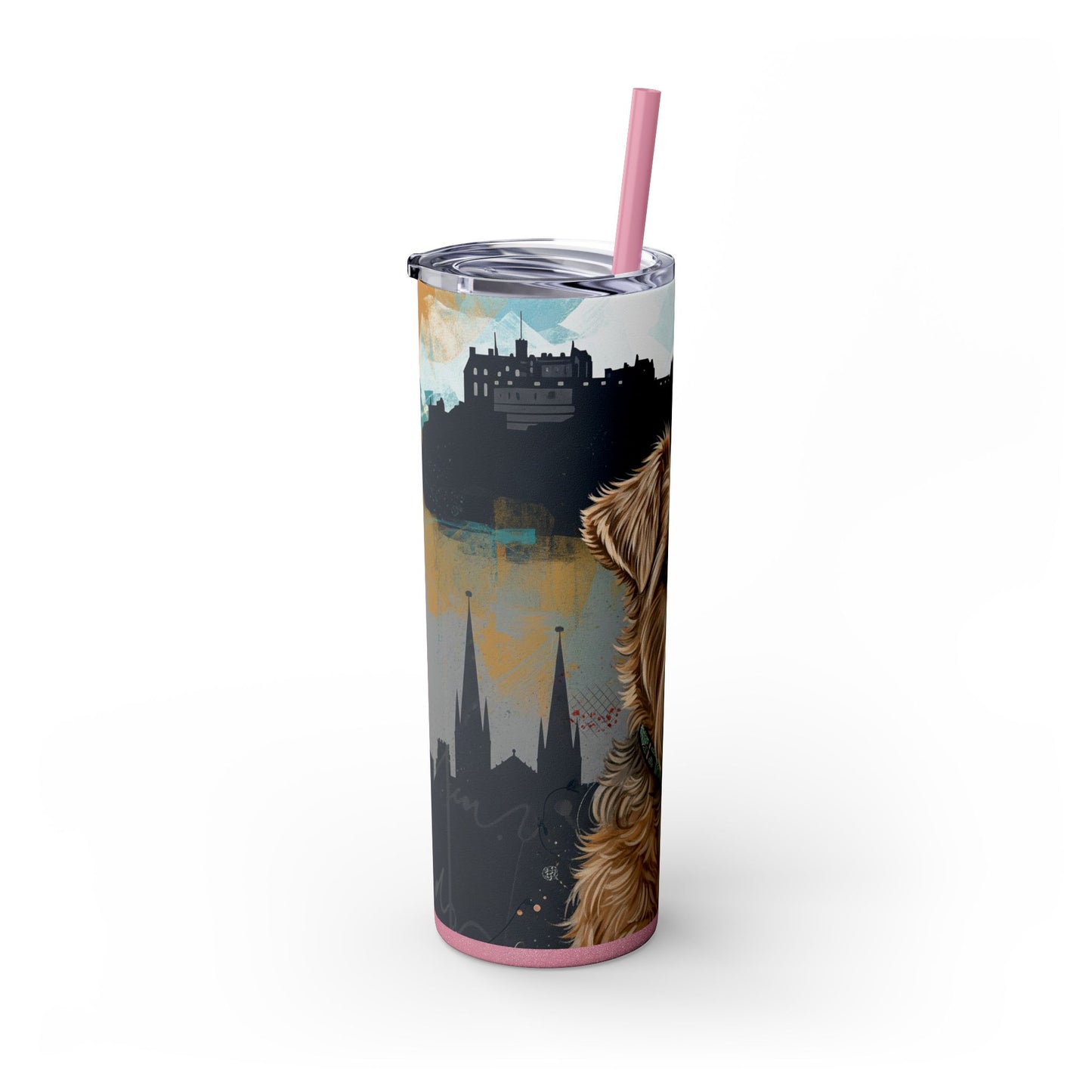Glen of Imaal Terrier Skinny Tumbler with Straw, 20oz