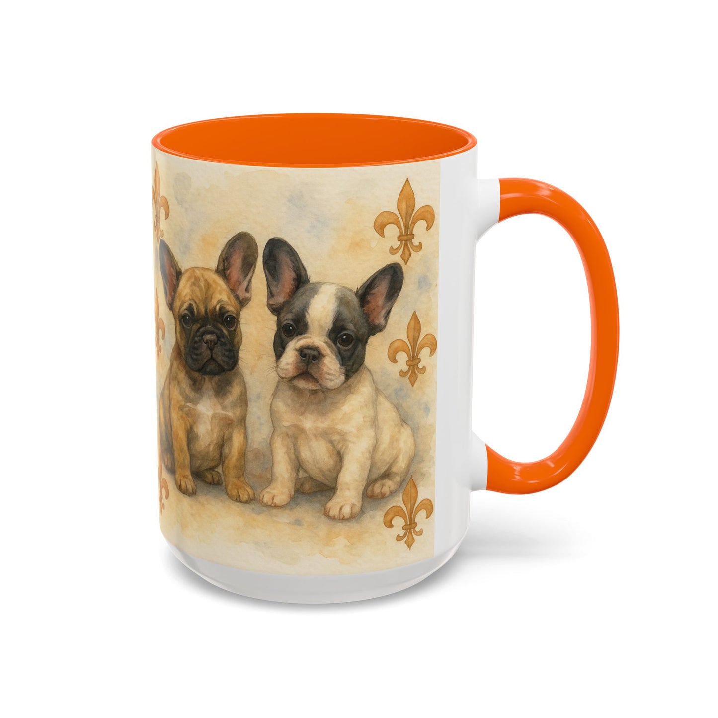 French Bulldog puppies Accent Coffee Mug - Perfect Gift for Dog Lovers