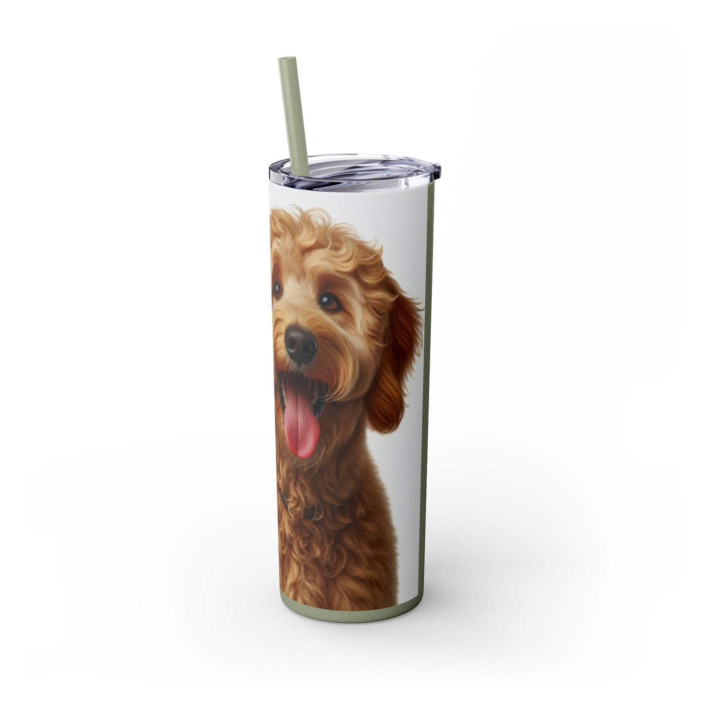 Goldendoodle Tumbler with Straw, 20oz