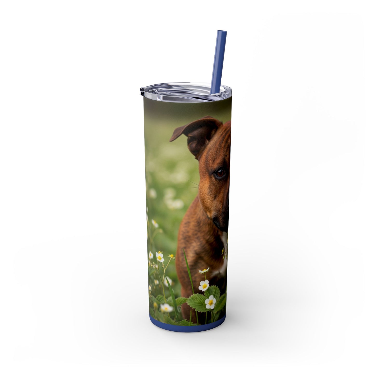 Staffordshire Bull Terrier Tumbler with Straw, 20oz