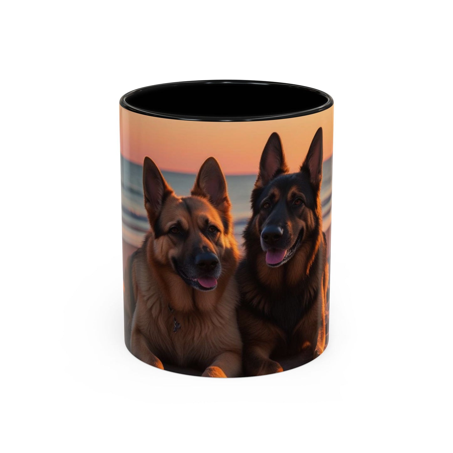 German Shepherd Love Accent Coffee Mug - Perfect Gift for Dog Lovers