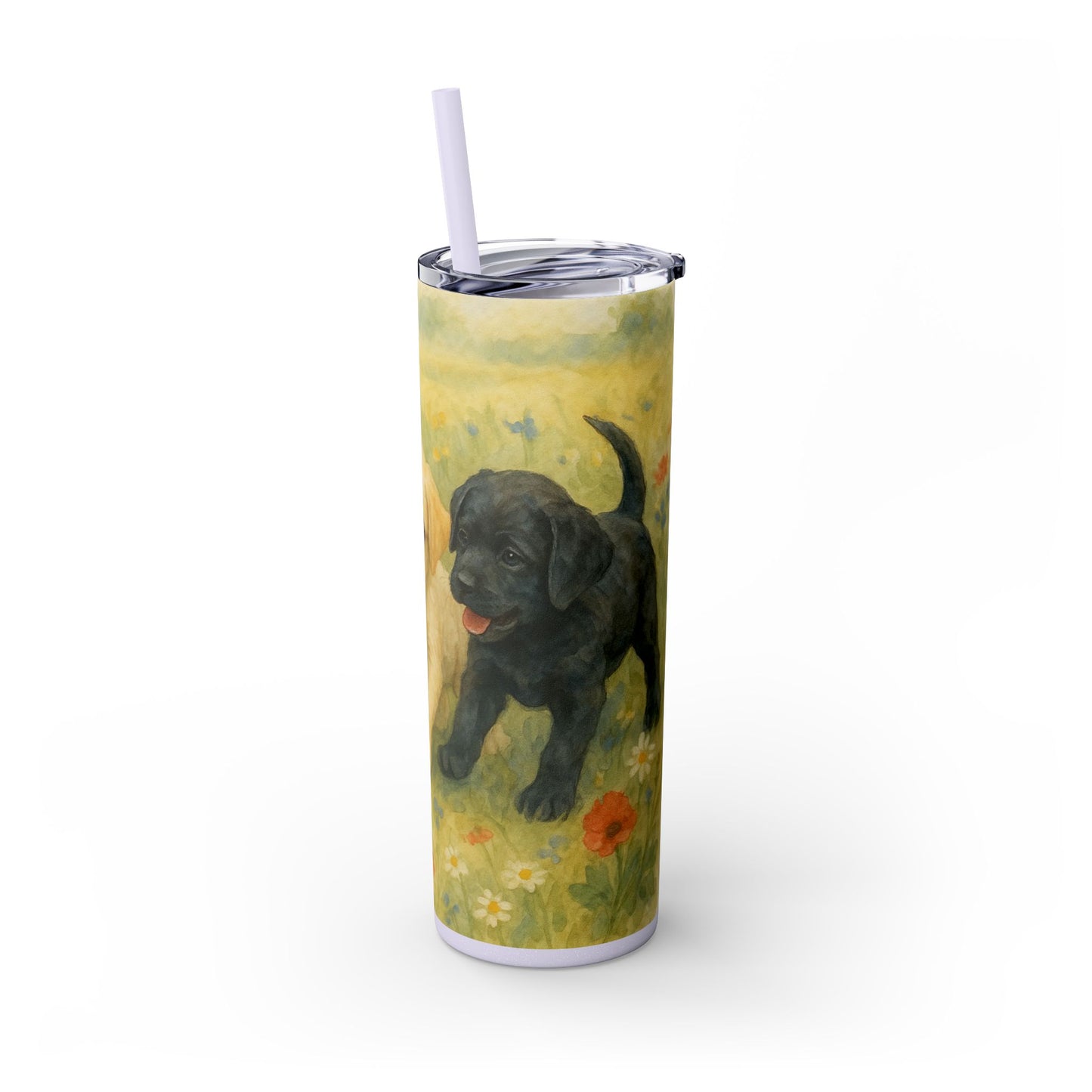 Labrador Retriever puppies Tumbler with Straw, 20oz