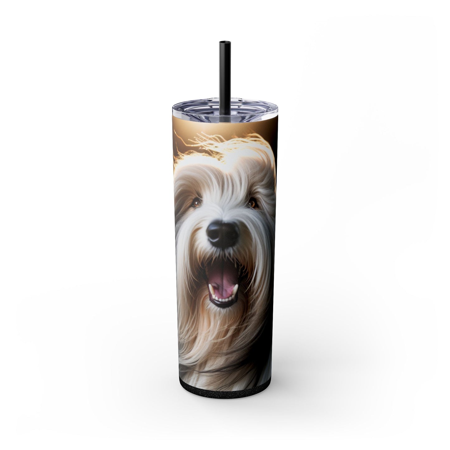Bearded Collie Tumbler with Straw, 20oz