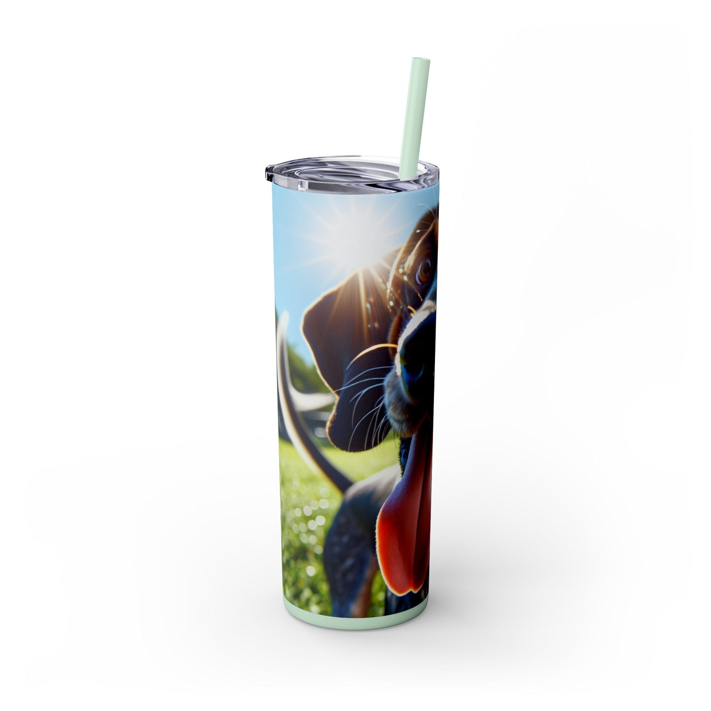 Bluetick Coonhound Tumbler with Straw, 20oz