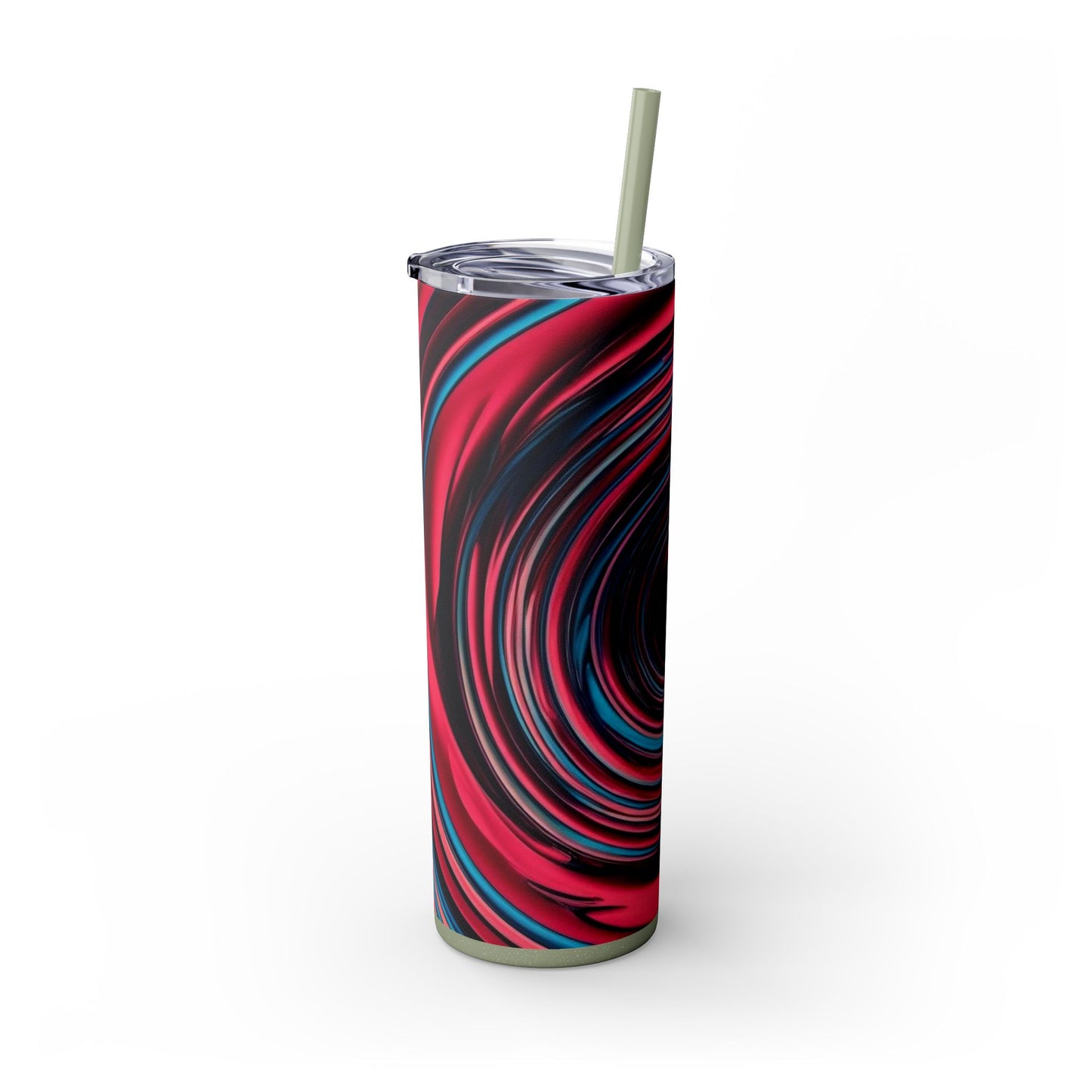 Optical Illusion Skinny Tumbler with Straw, 20oz