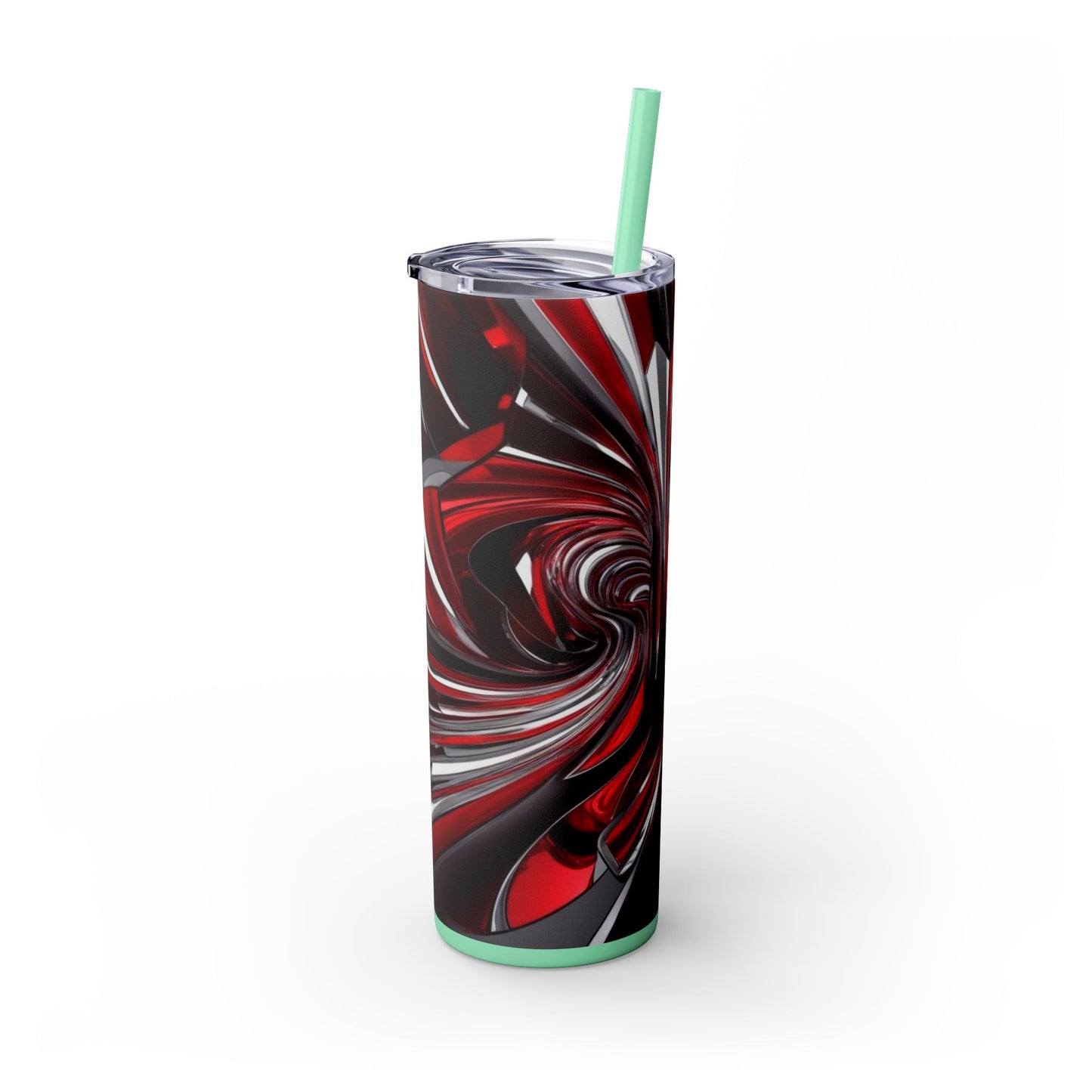 Optical Illusion Skinny Tumbler with Straw, 20oz