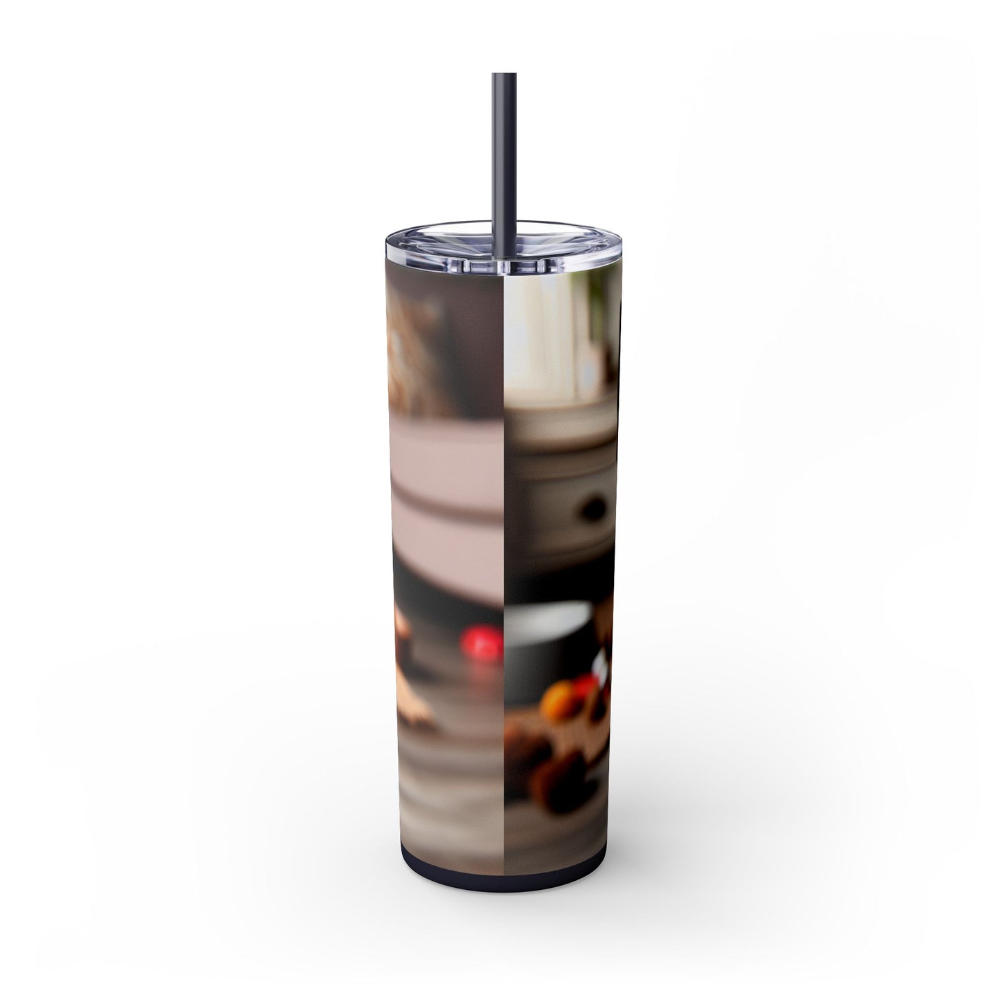 English Toy Terrier Tumbler with Straw, 20oz
