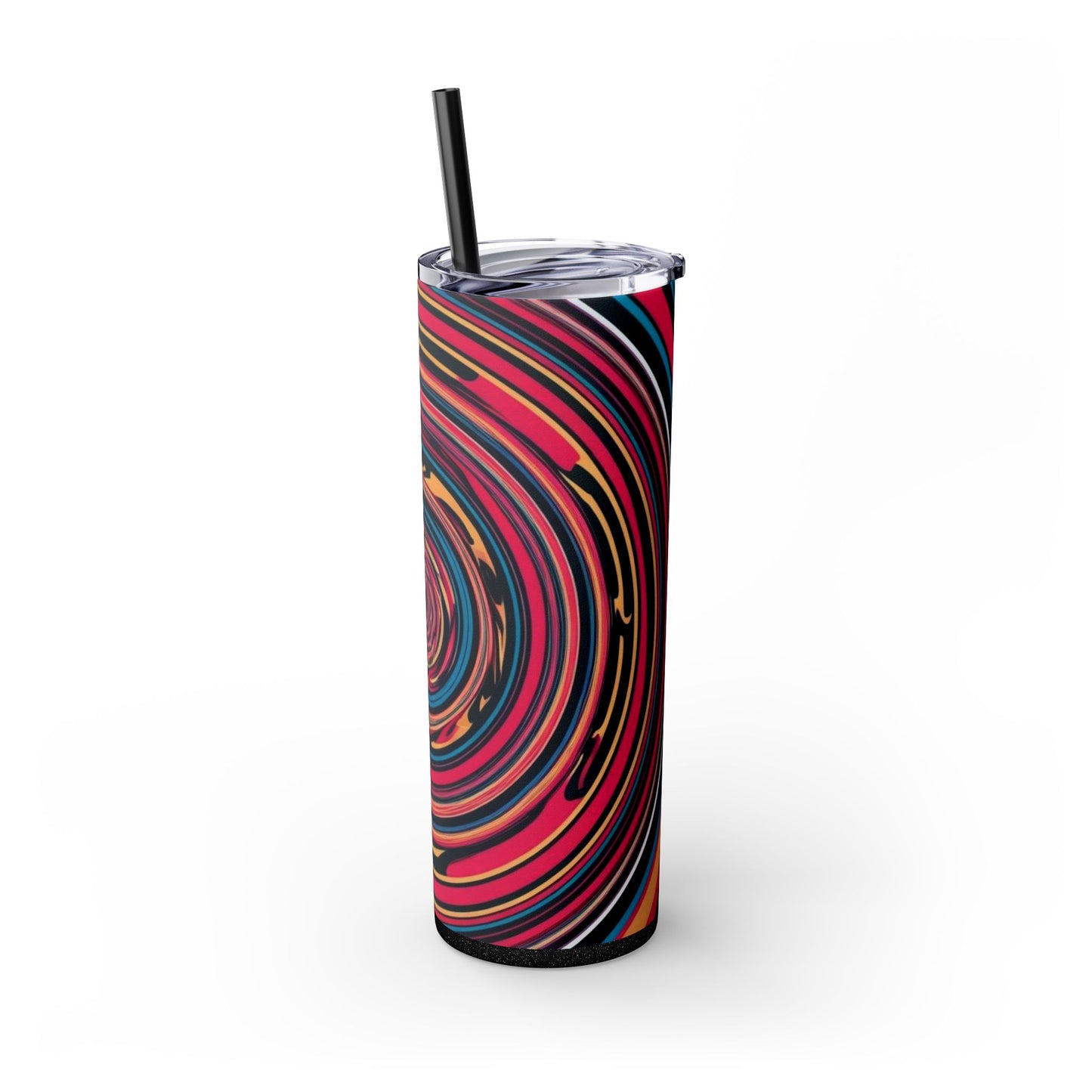 Optical Illusion Skinny Tumbler with Straw, 20oz