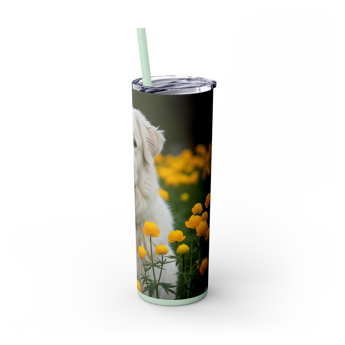 Romanian Mioritic Shepherd Dog Tumbler with Straw, 20oz