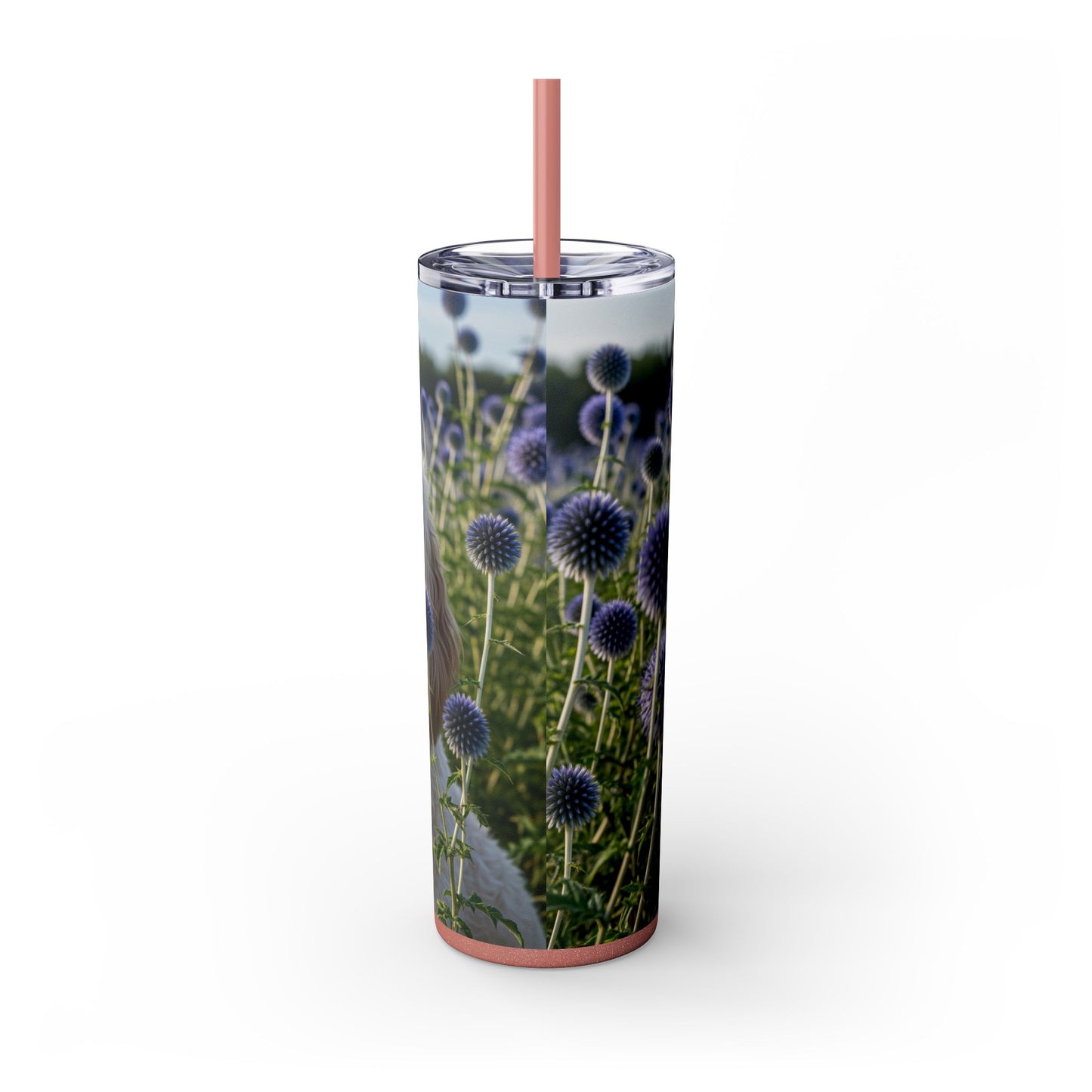 Spoodle Skinny Tumbler with Straw, 20oz