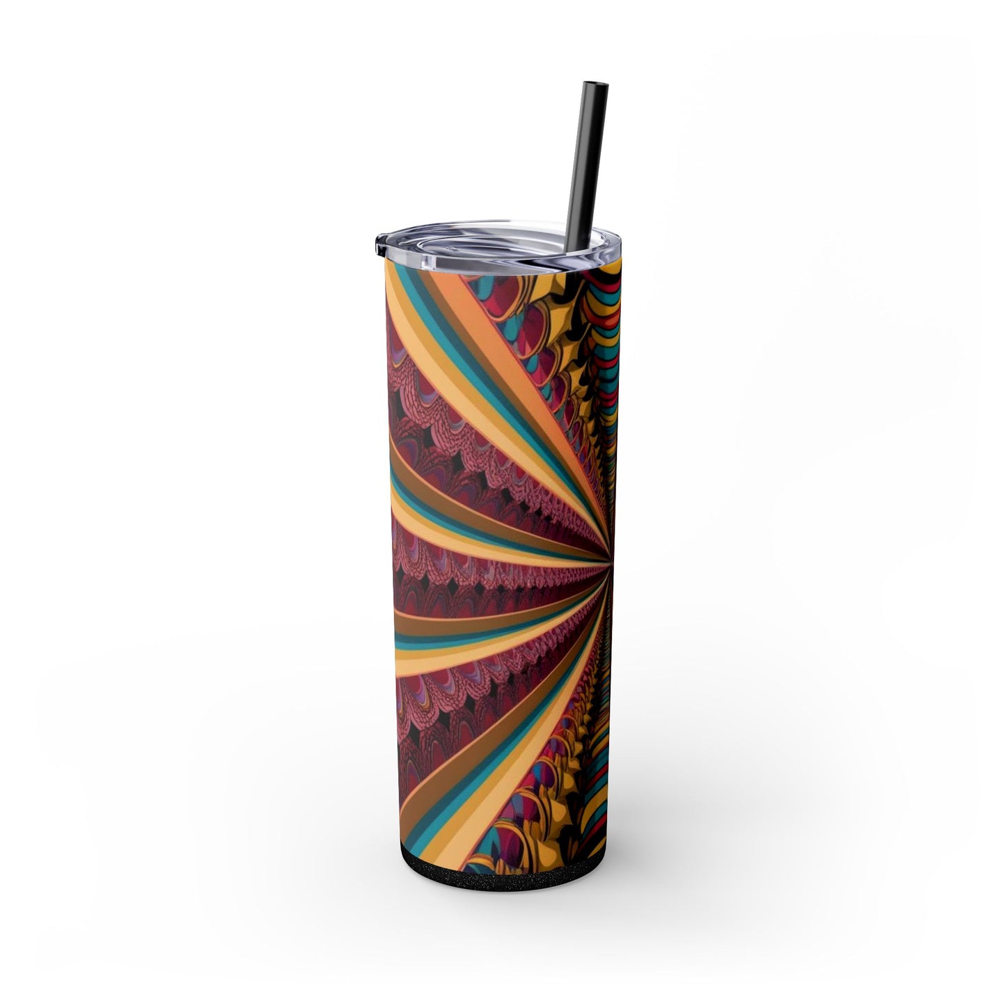 Optical Illusion Skinny Tumbler with Straw, 20oz