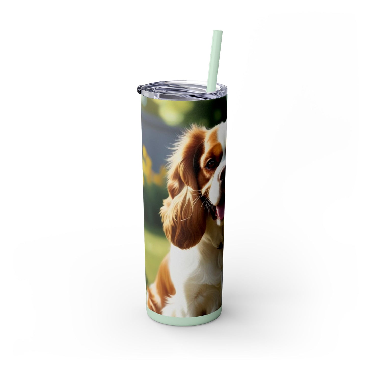 King Charles Spaniel Tumbler with Straw, 20oz