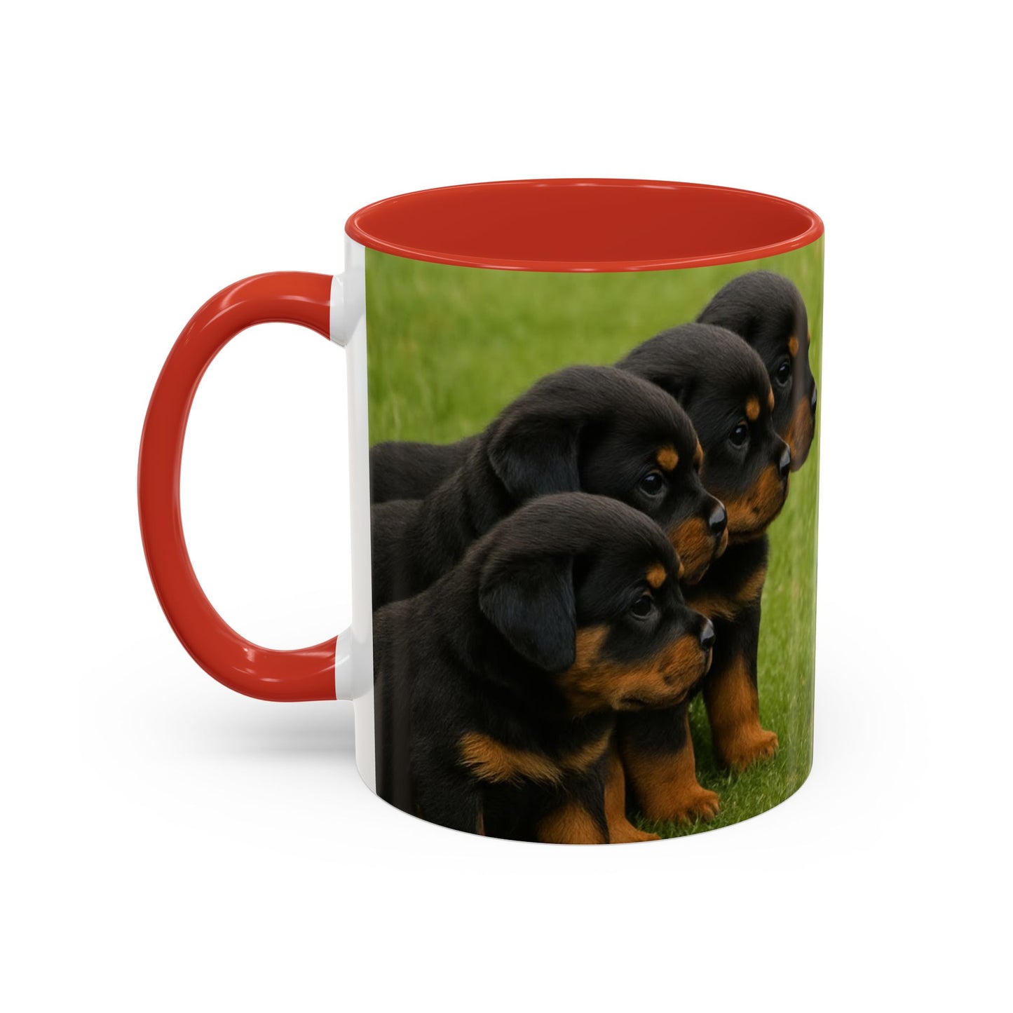 Rottweiler puppies Accent Coffee Mug - Perfect Gift for Dog Lovers