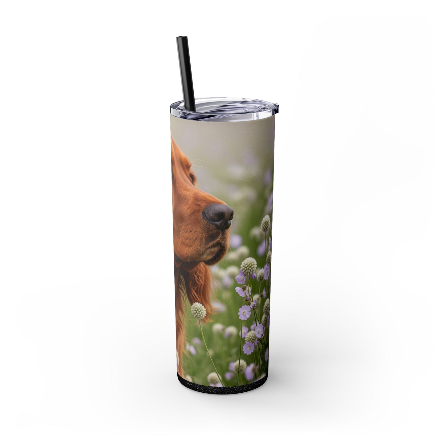 Sussex Spaniel Skinny Tumbler with Straw, 20oz