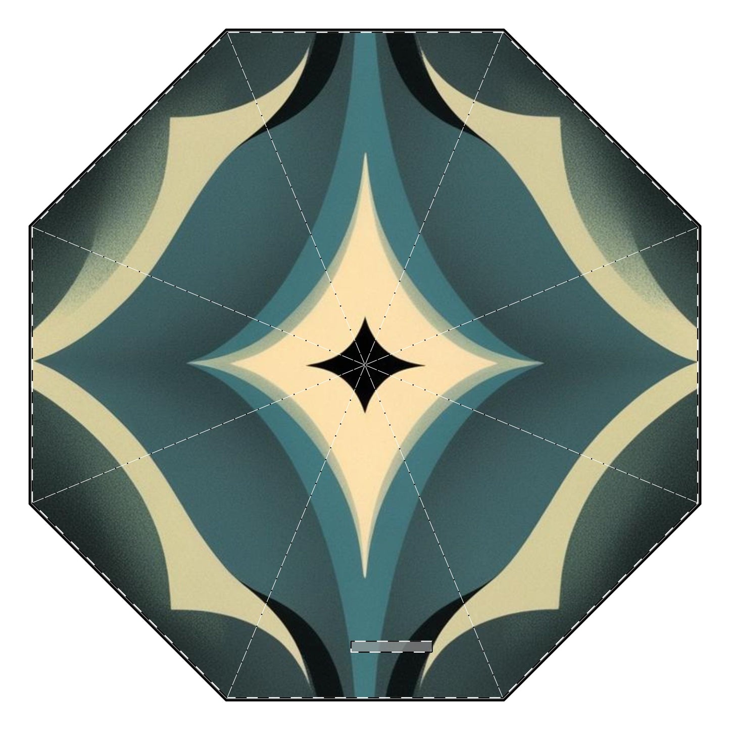 Optical Illusion Semi-Automatic Foldable Umbrella