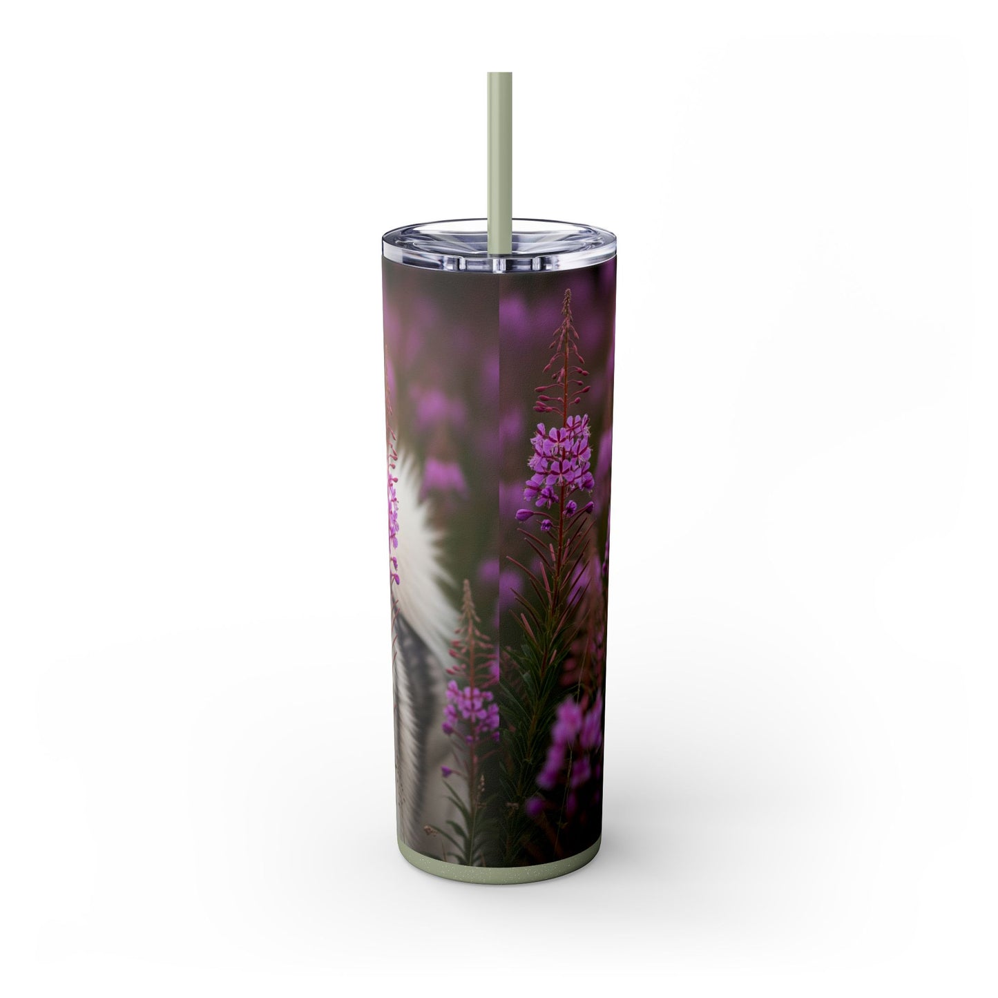 Alaskan Malamute Skinny Tumbler with Straw, 20oz