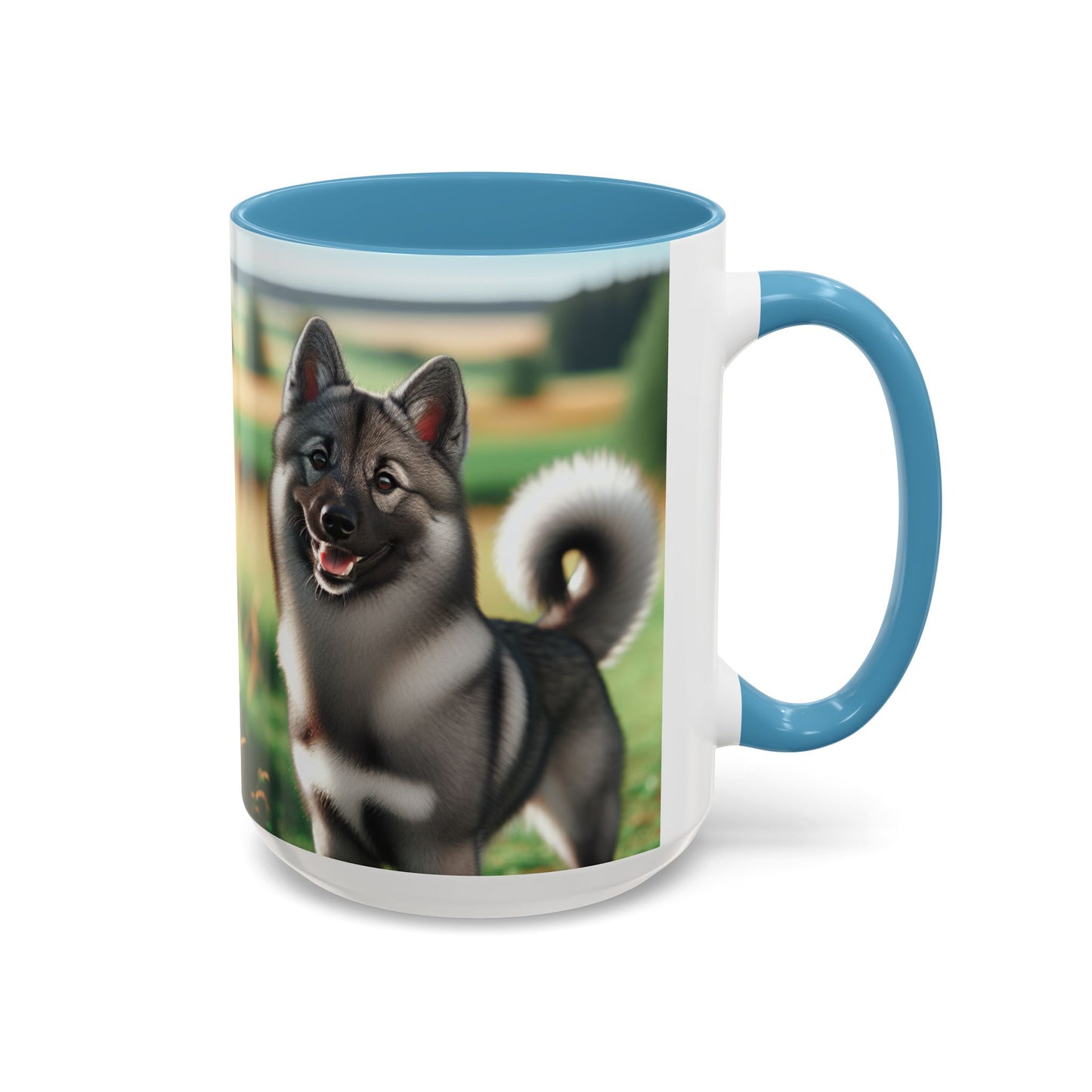 Norwegian Elkhound Accent Coffee Mug - Perfect Gift for Dog Lovers