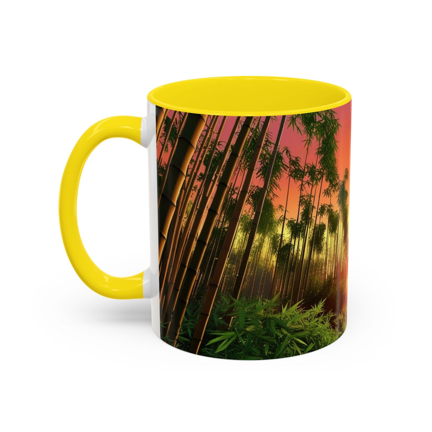 Bamboo Forest Sunrise Accent Coffee Mug - Perfect Gift for Dog Lovers