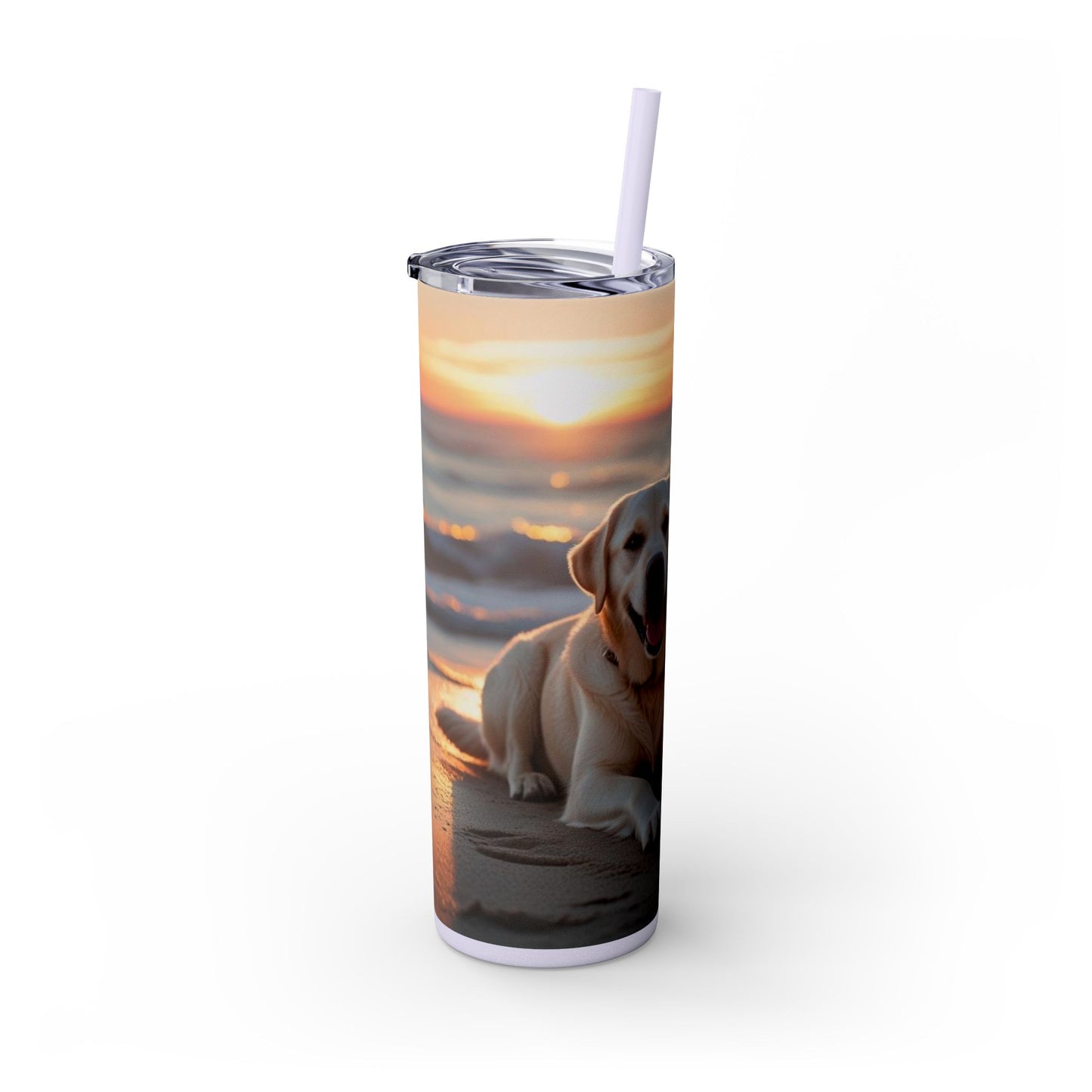 Labrador Retriever Love Skinny Tumbler with Straw, 20oz