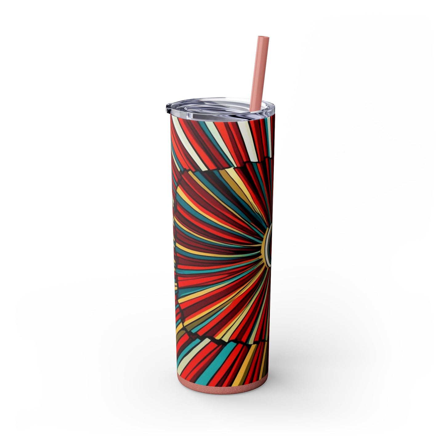 Optical Illusion Skinny Tumbler with Straw, 20oz