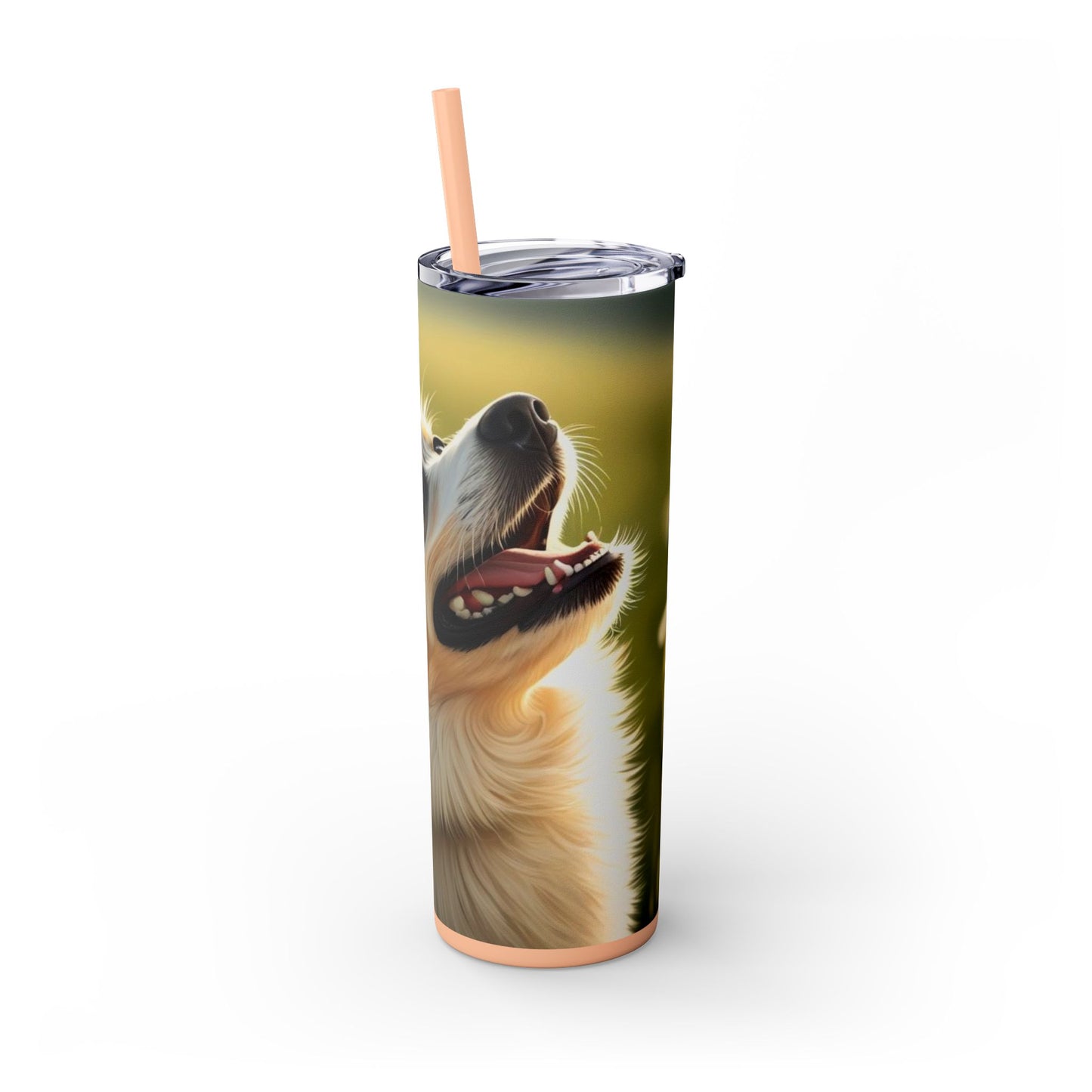 Swedish Vallhund Skinny Tumbler with Straw, 20oz