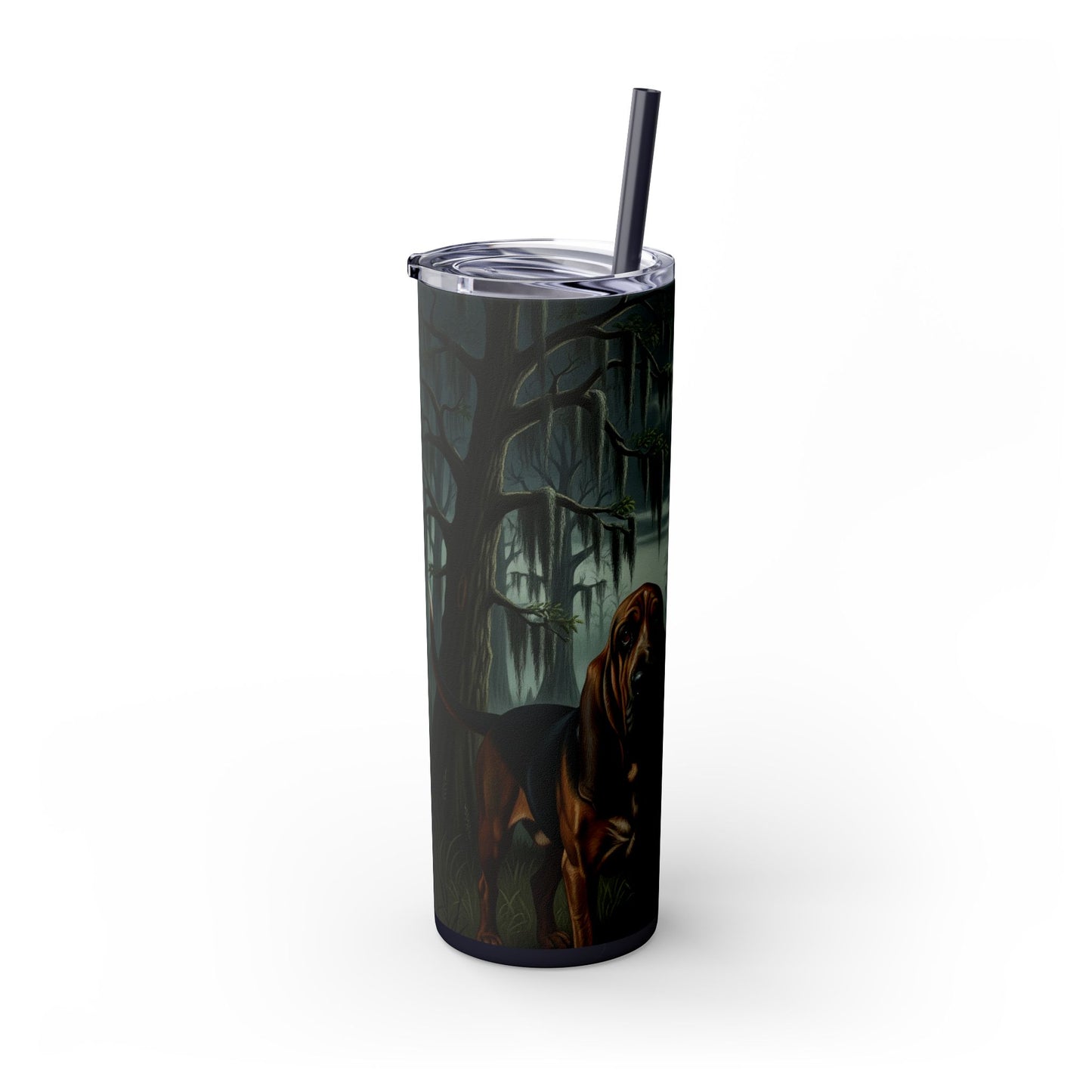 Bloodhound Skinny Tumbler with Straw, 20oz