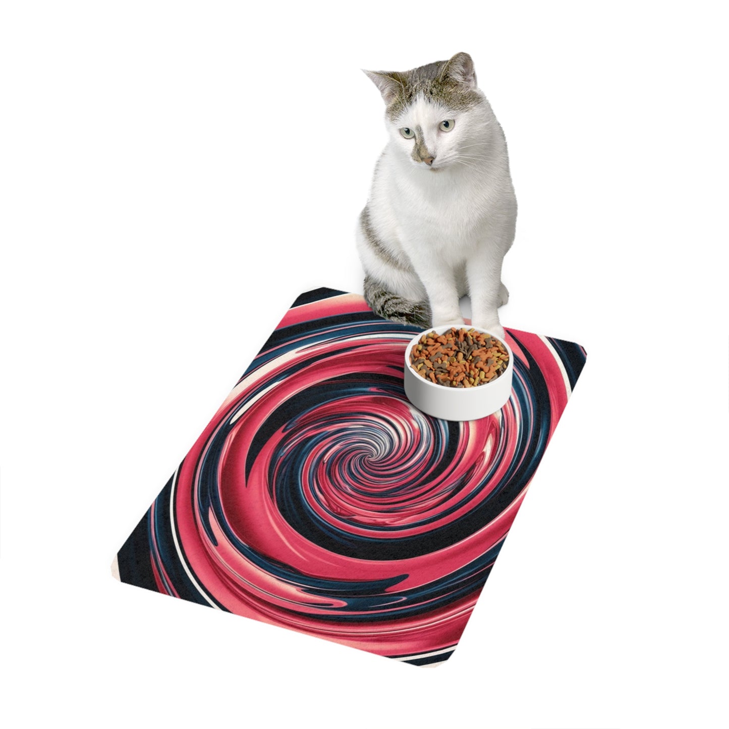 Pet Food Mat (12x18) - Optical Illusion