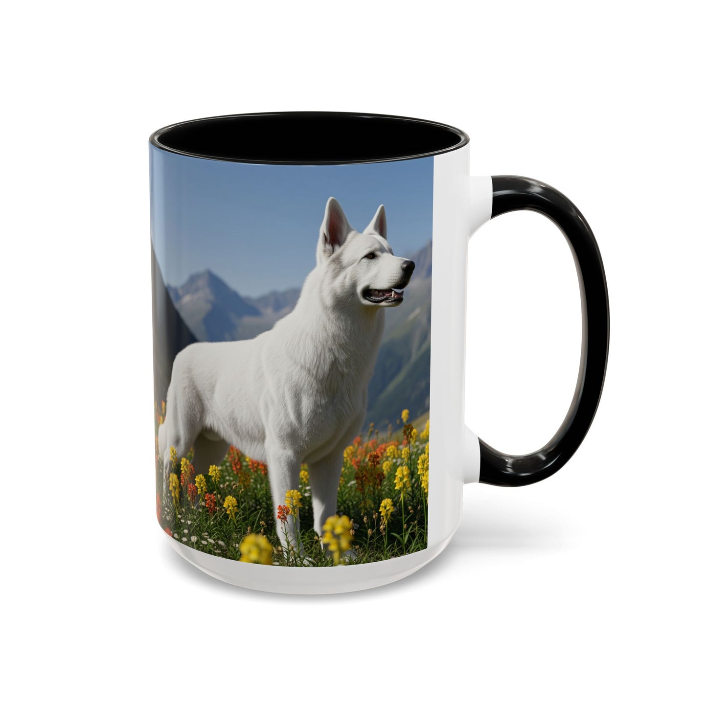 White Swiss Shepherd Dog Accent Coffee Mug - Perfect Gift for Dog Lovers