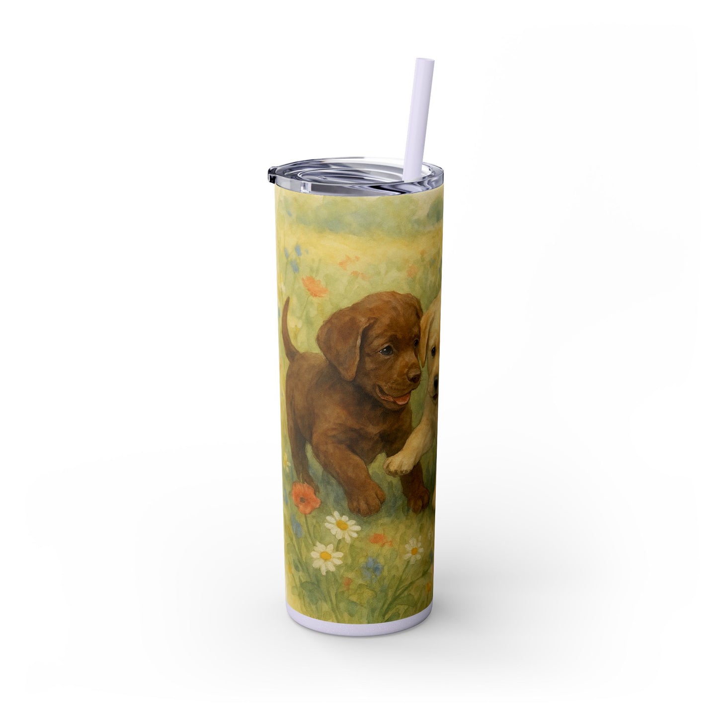 Labrador Retriever puppies Tumbler with Straw, 20oz