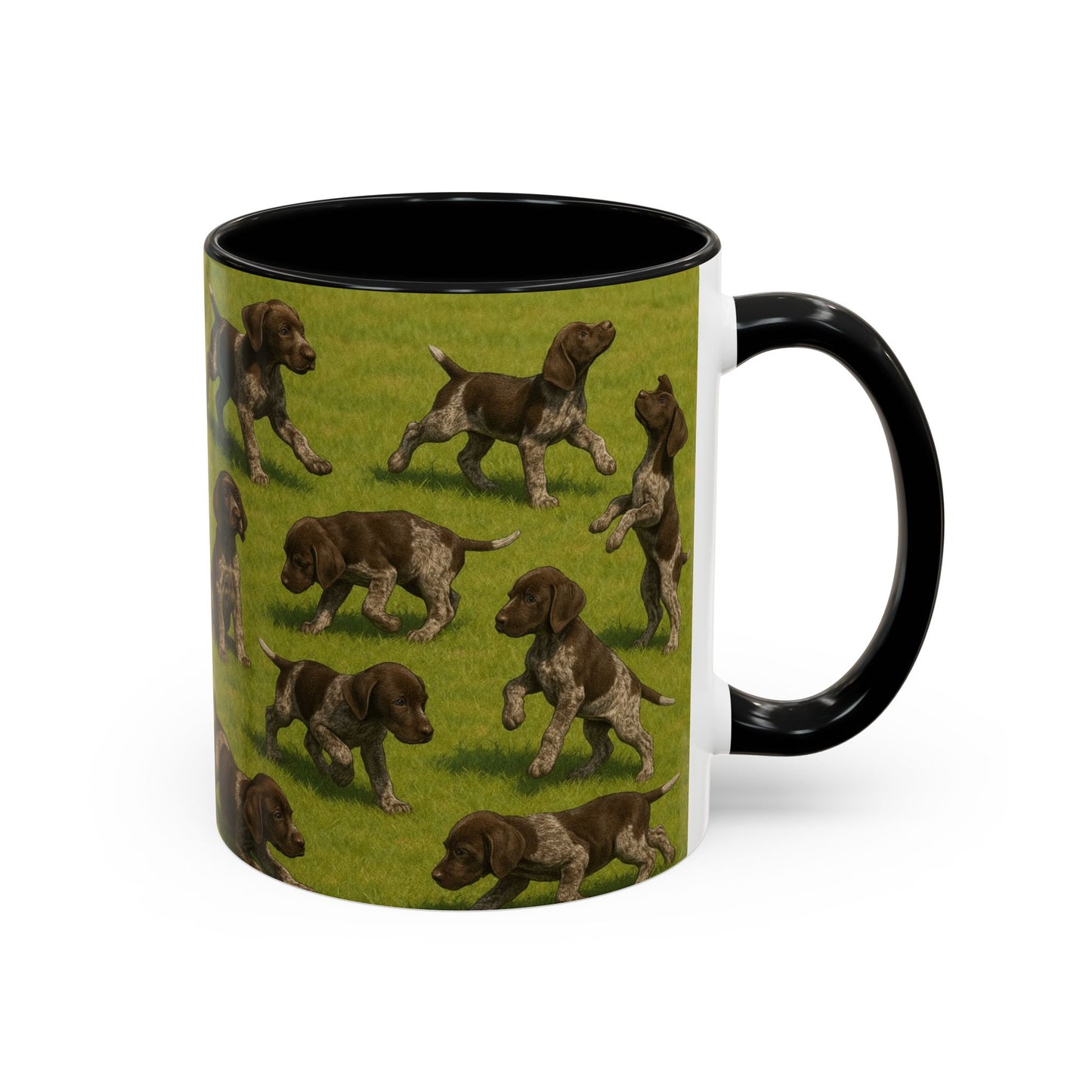 German Shorthaired Pointer puppies Accent Coffee Mug - Perfect Gift for Dog Lovers