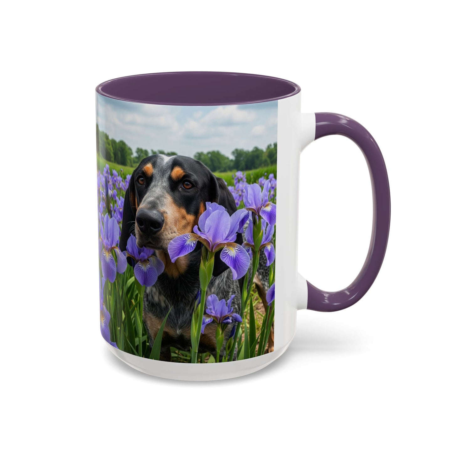 Bluetick Coonhound Accent Coffee Mug - Perfect Gift for Dog Lovers