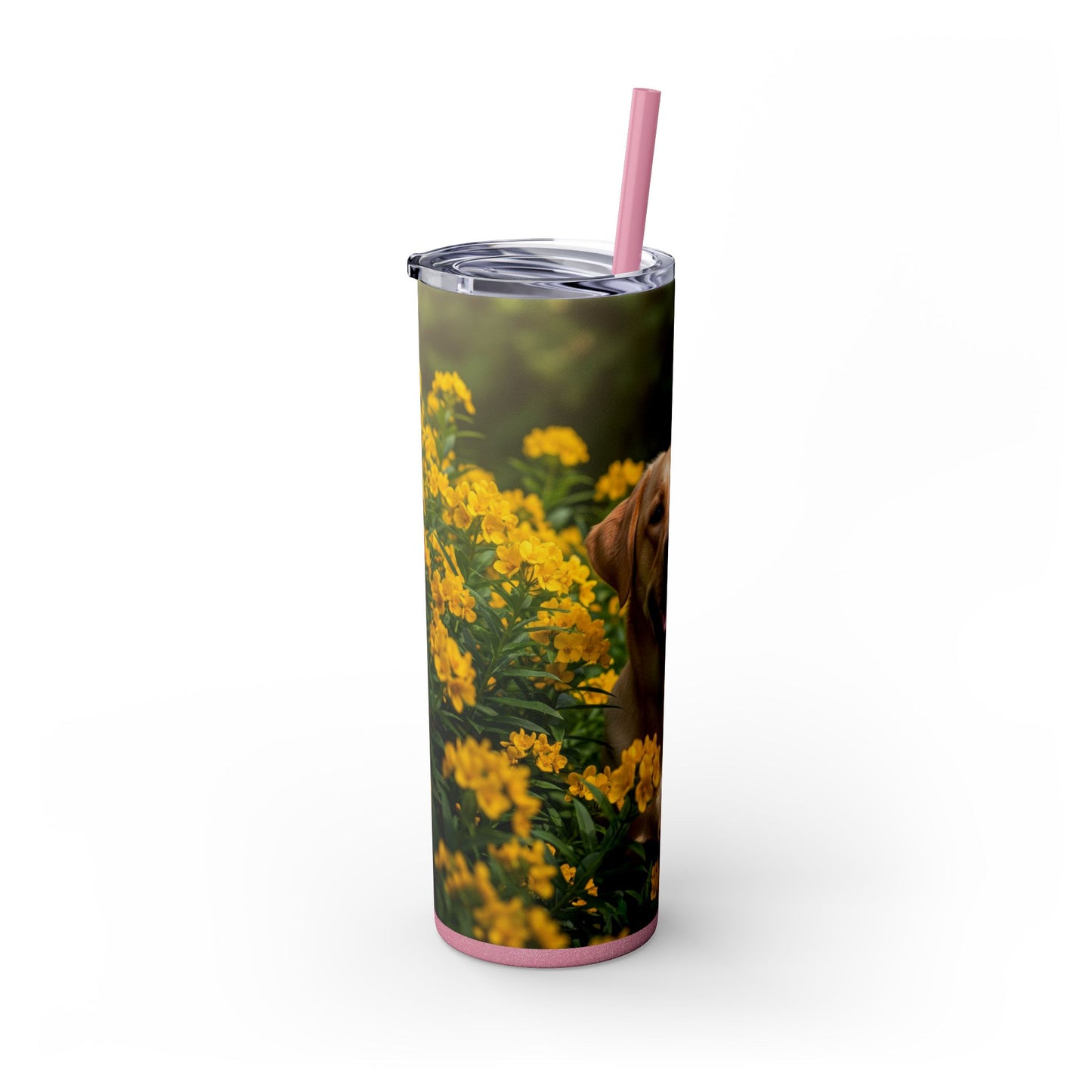 Labrador Retriever Skinny Tumbler with Straw, 20oz