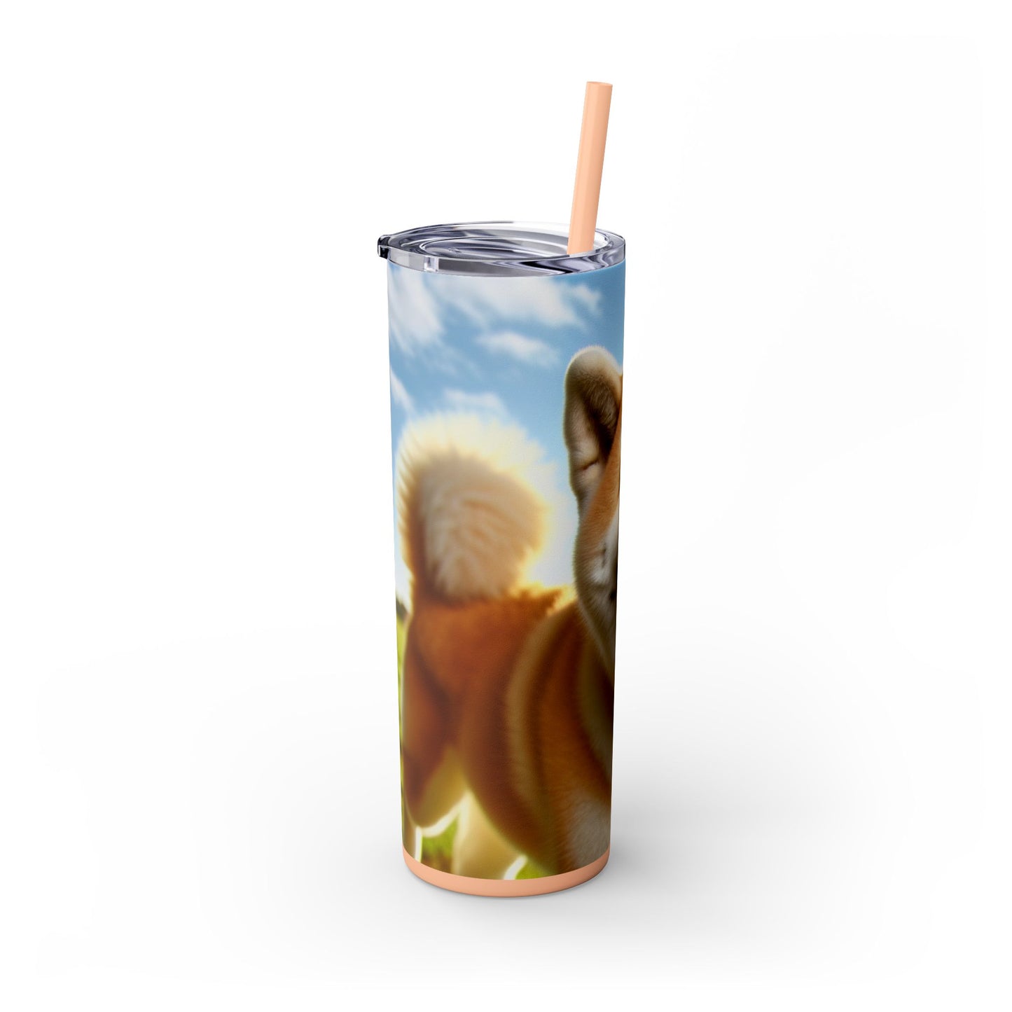 Akita Skinny Tumbler with Straw, 20oz