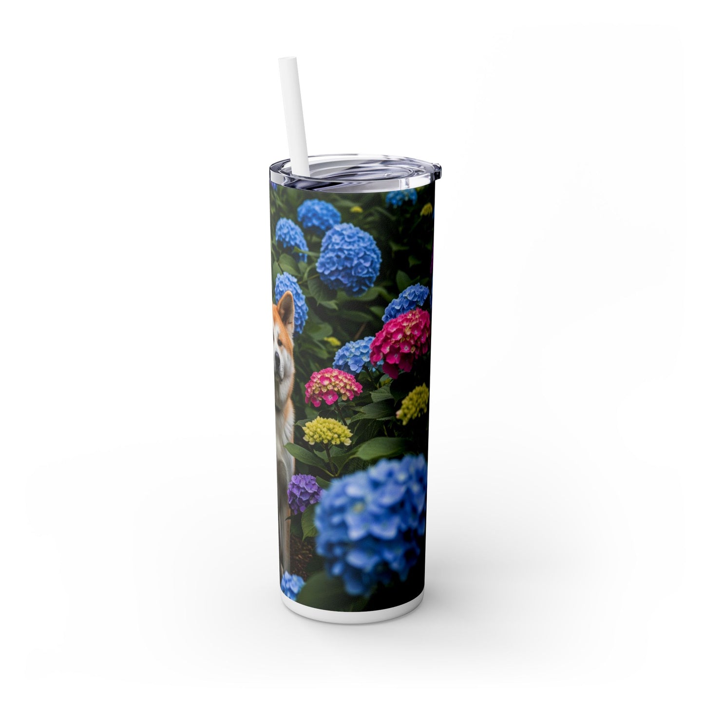 Akita Skinny Tumbler with Straw, 20oz