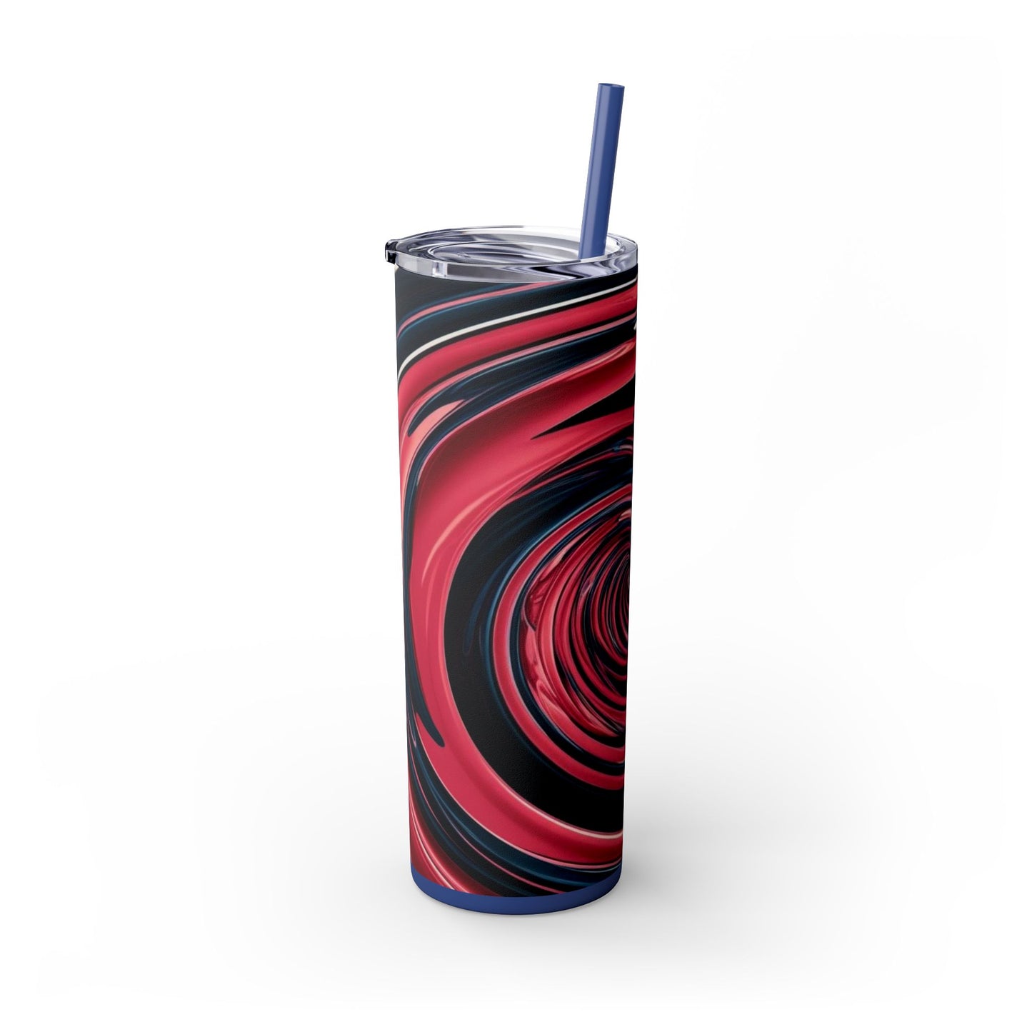 Optical Illusion Skinny Tumbler with Straw, 20oz