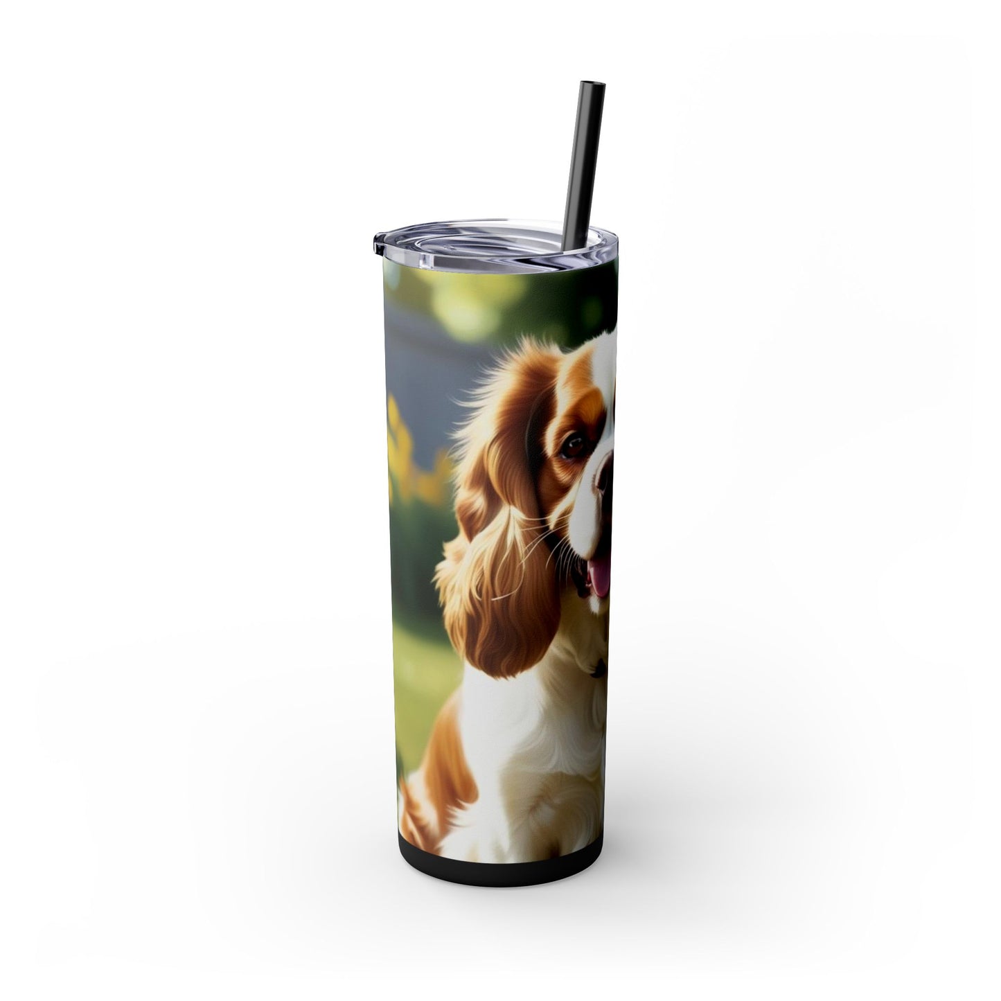 King Charles Spaniel Tumbler with Straw, 20oz