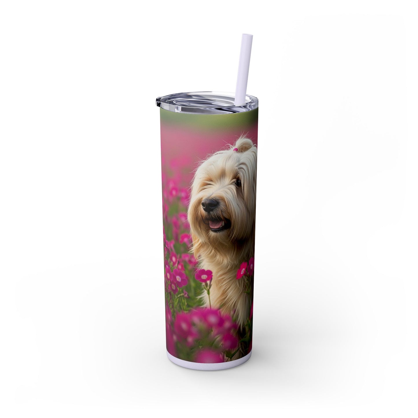 Tibetan Terrier Tumbler with Straw, 20oz