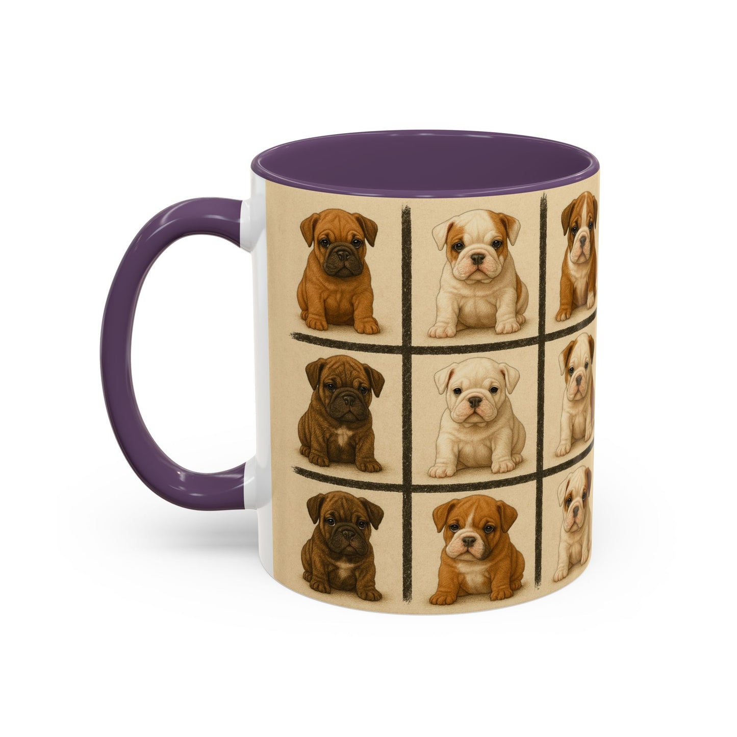 Bulldog puppies Accent Coffee Mug - Perfect Gift for Dog Lovers
