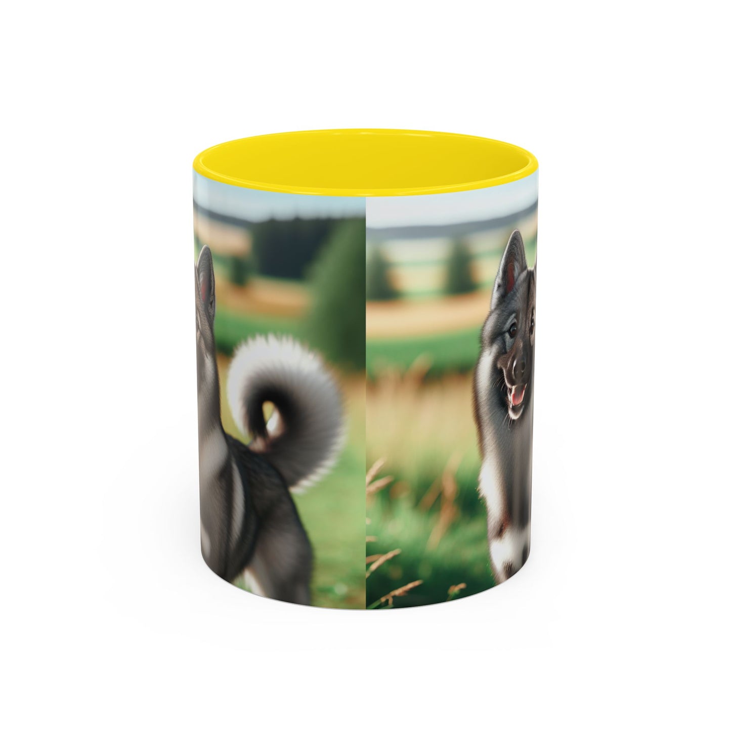 Norwegian Elkhound Accent Coffee Mug - Perfect Gift for Dog Lovers